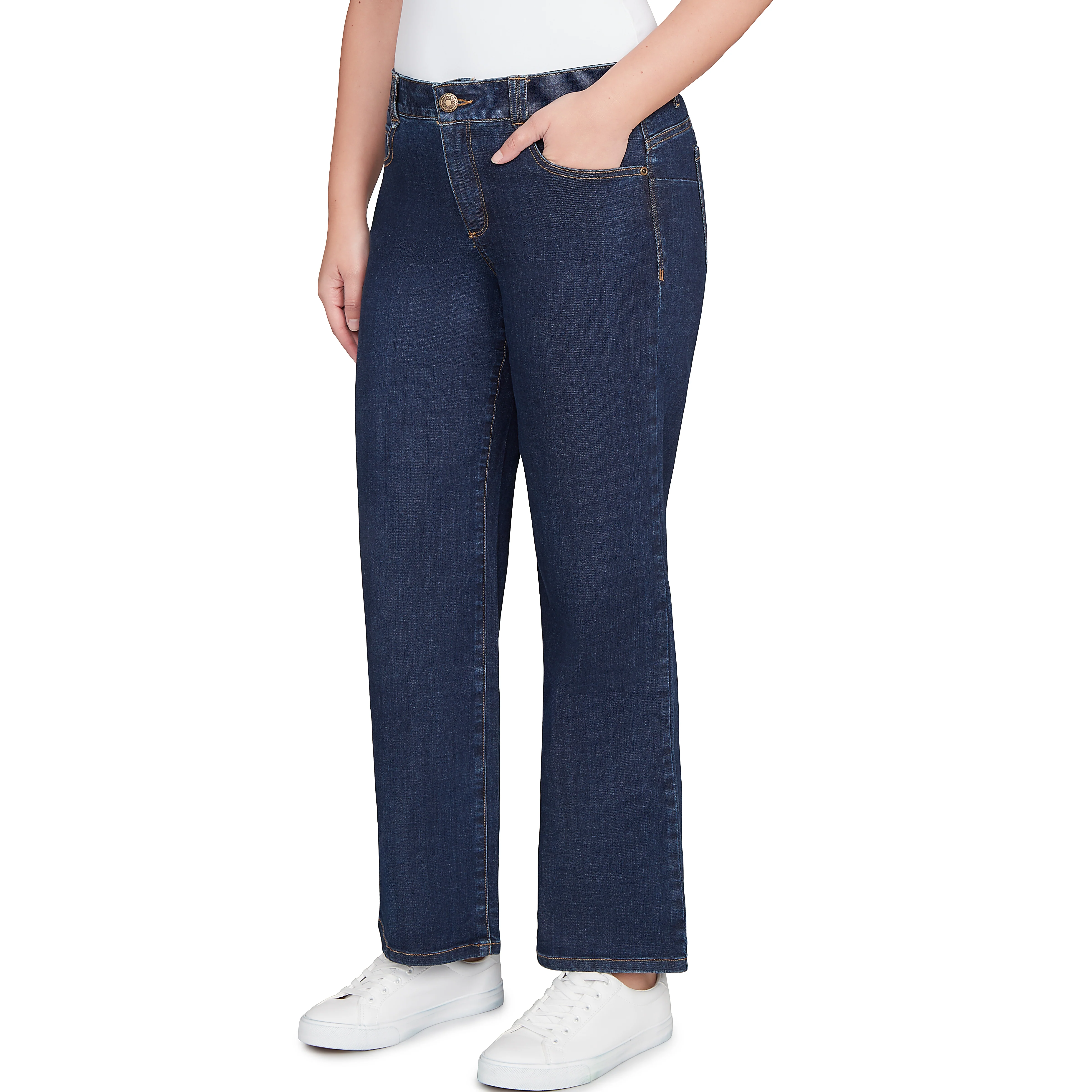 Ruby Rd. Womens Super Soft Stretch Wide Leg Jeans - Image 2