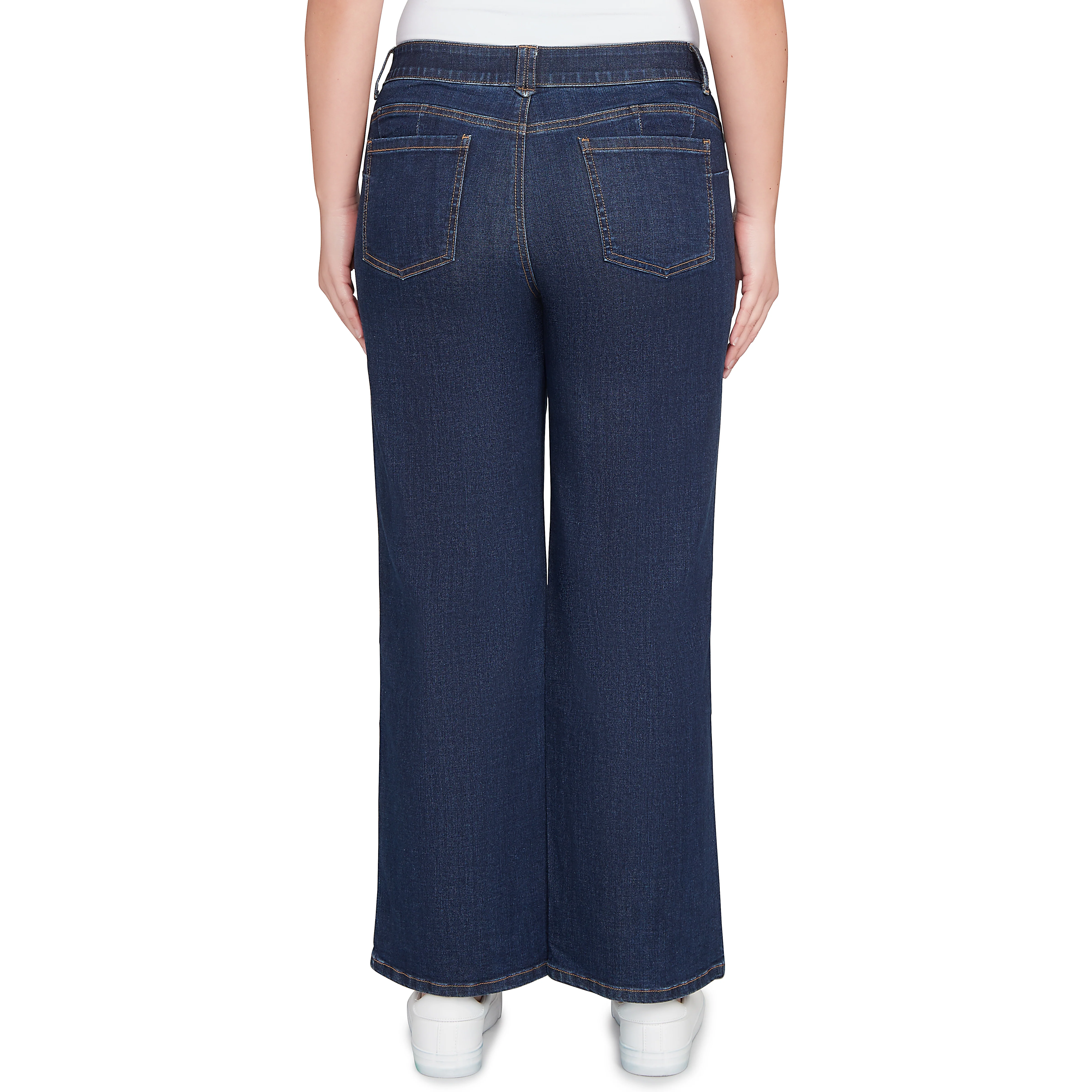 Ruby Rd. Womens Super Soft Stretch Wide Leg Jeans - Image 3
