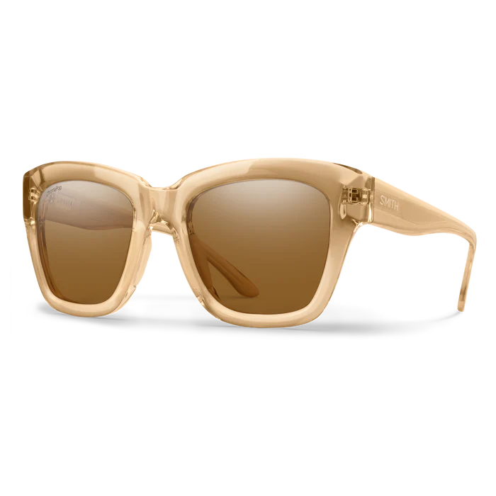 Smith Sway Champagne Crystal Frame - ChromaPop Polarized Brown Lens - Polarized Sunglasses