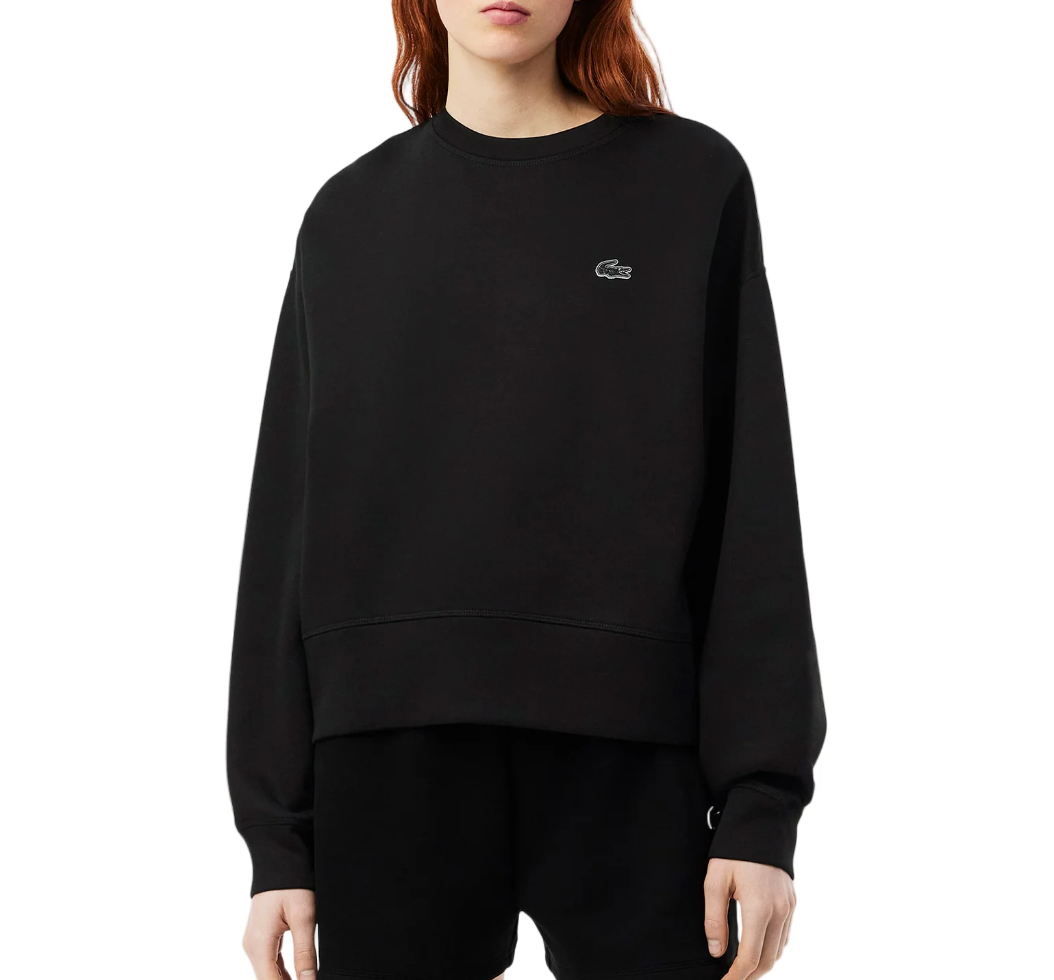 Lacoste Womens Oversized Cotton Sweatshirt - Image 2
