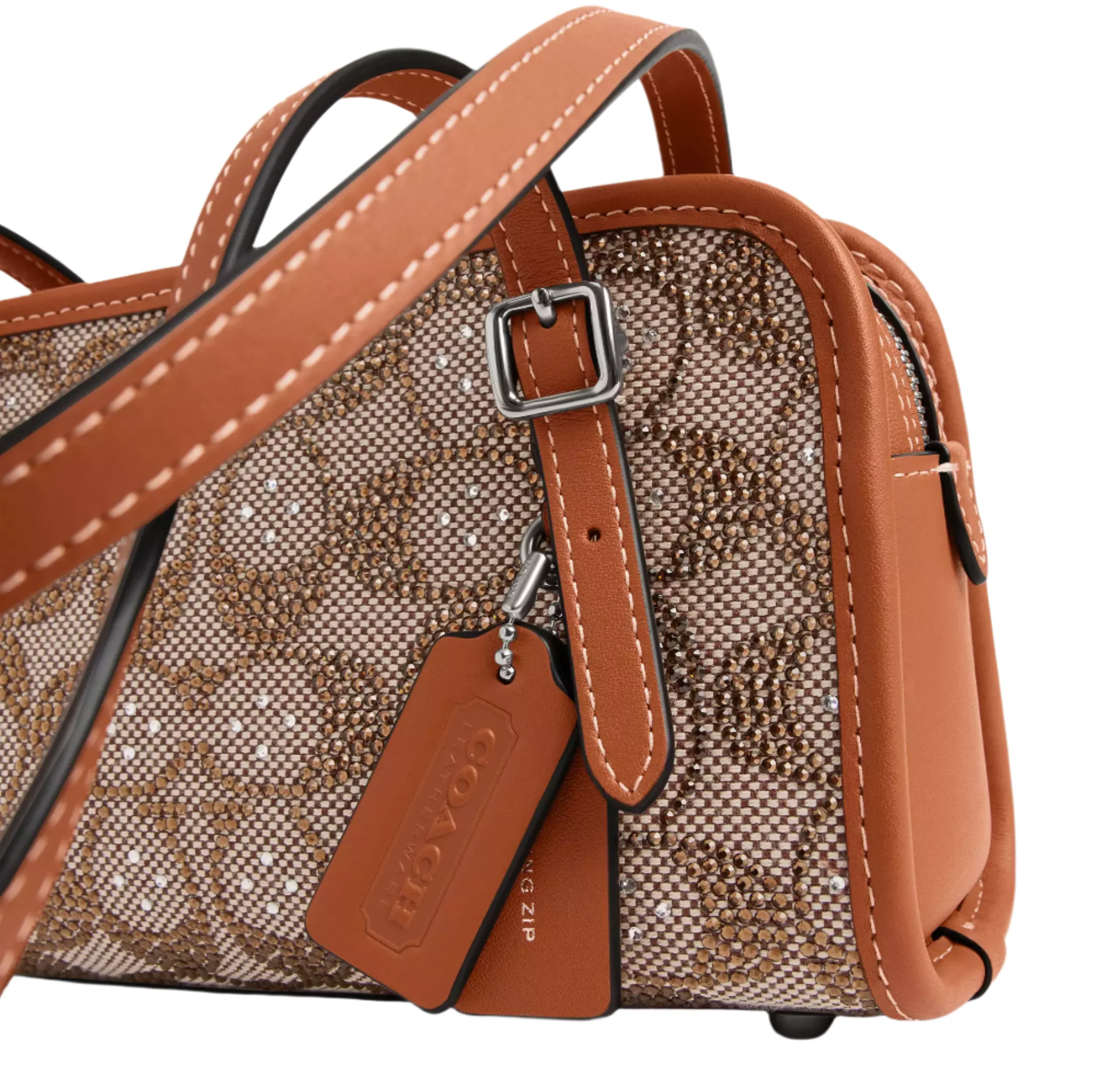 Coach Crystal Signature Jacquard Swing Zip 20 Shoulder Handbag - Image 6