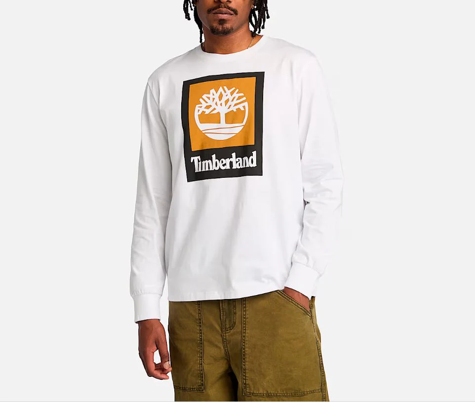 Timberland Mens Stack Logo Long Sleeve T-Shirt - Image 2