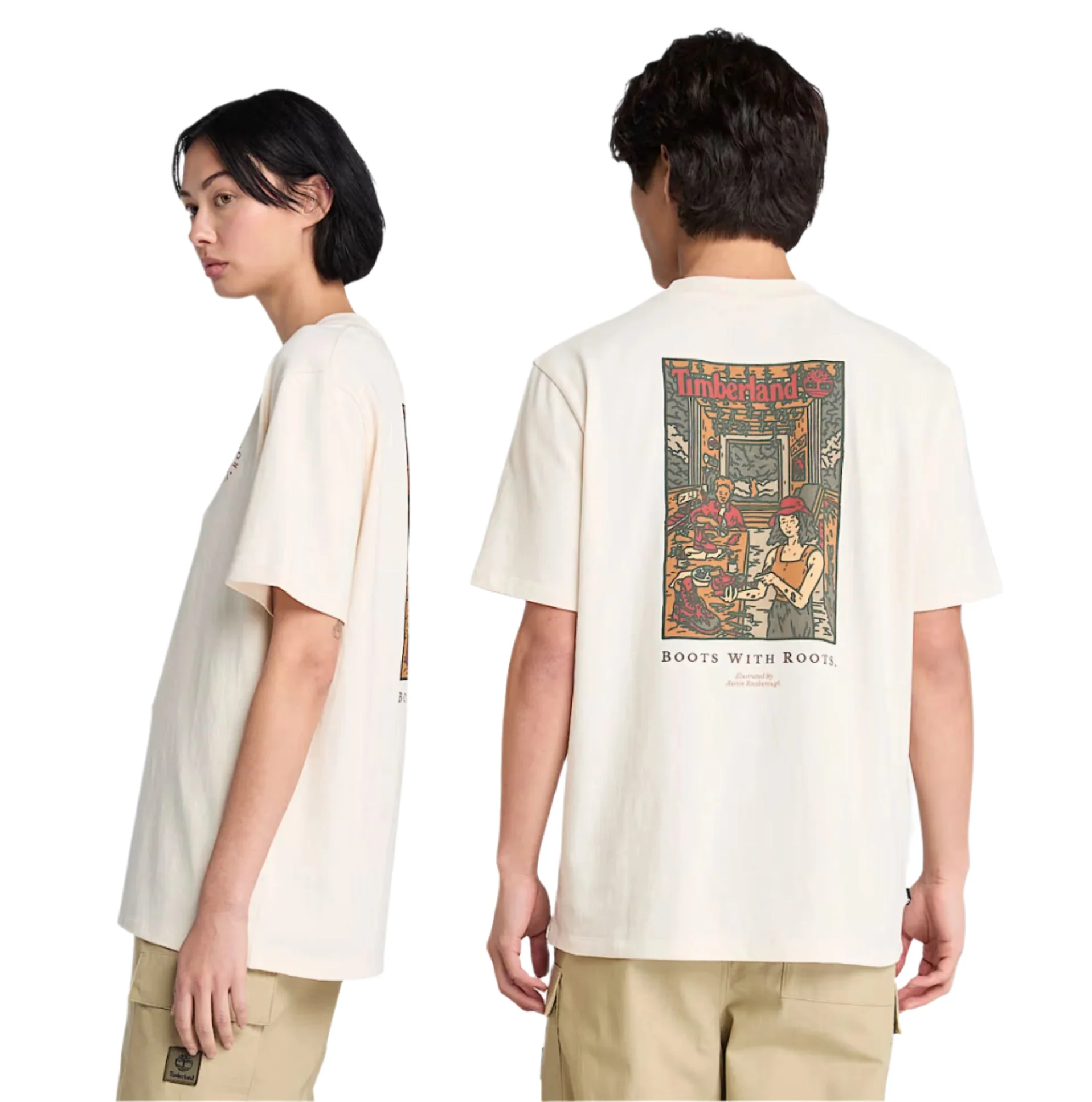 Timberland Mens Washed Boot Lab Back Short Sleeve T-Shirt - Image 4