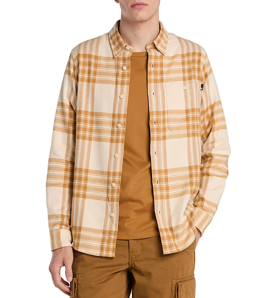 Timberland Mens Midweight Flannel Check Shirt - Image 2