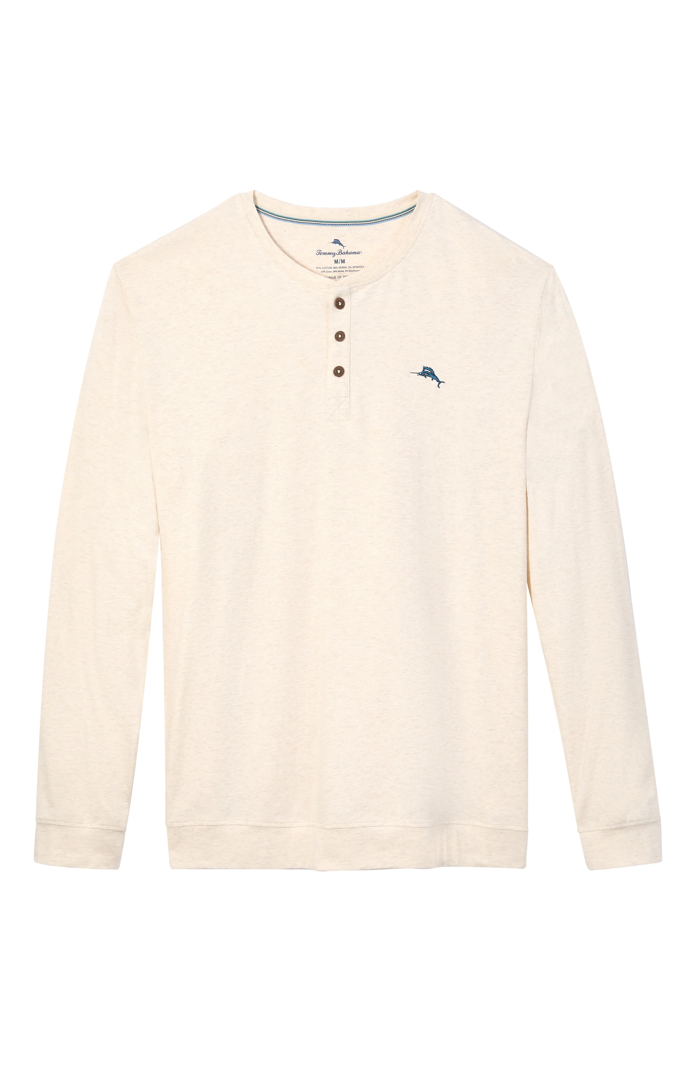 Tommy Bahama Mens Solid Knit Long Sleeve T-Shirt - Image 2