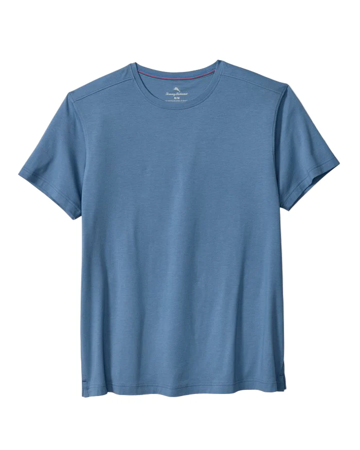 Tommy Bahama Mens Solid Jersey Crew Short Sleeve T-Shirt - Image 2