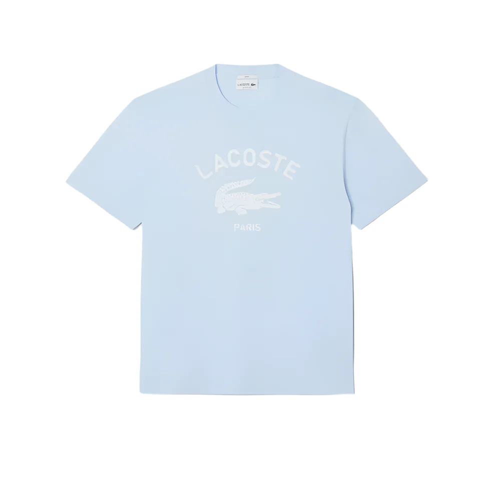 Lacoste Signature Print Cotton Short Sleeve T-Shirt