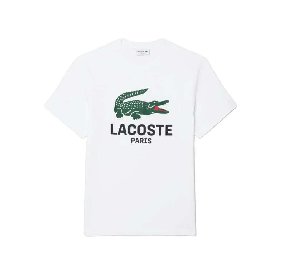 Lacoste Mens Printed Cotton Short Sleeve T-Shirt - Image 2
