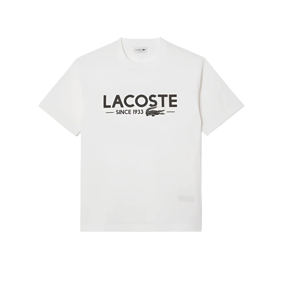 Lacoste Mens Classic Fit Print Cotton Short Sleeve T-Shirt - Image 3