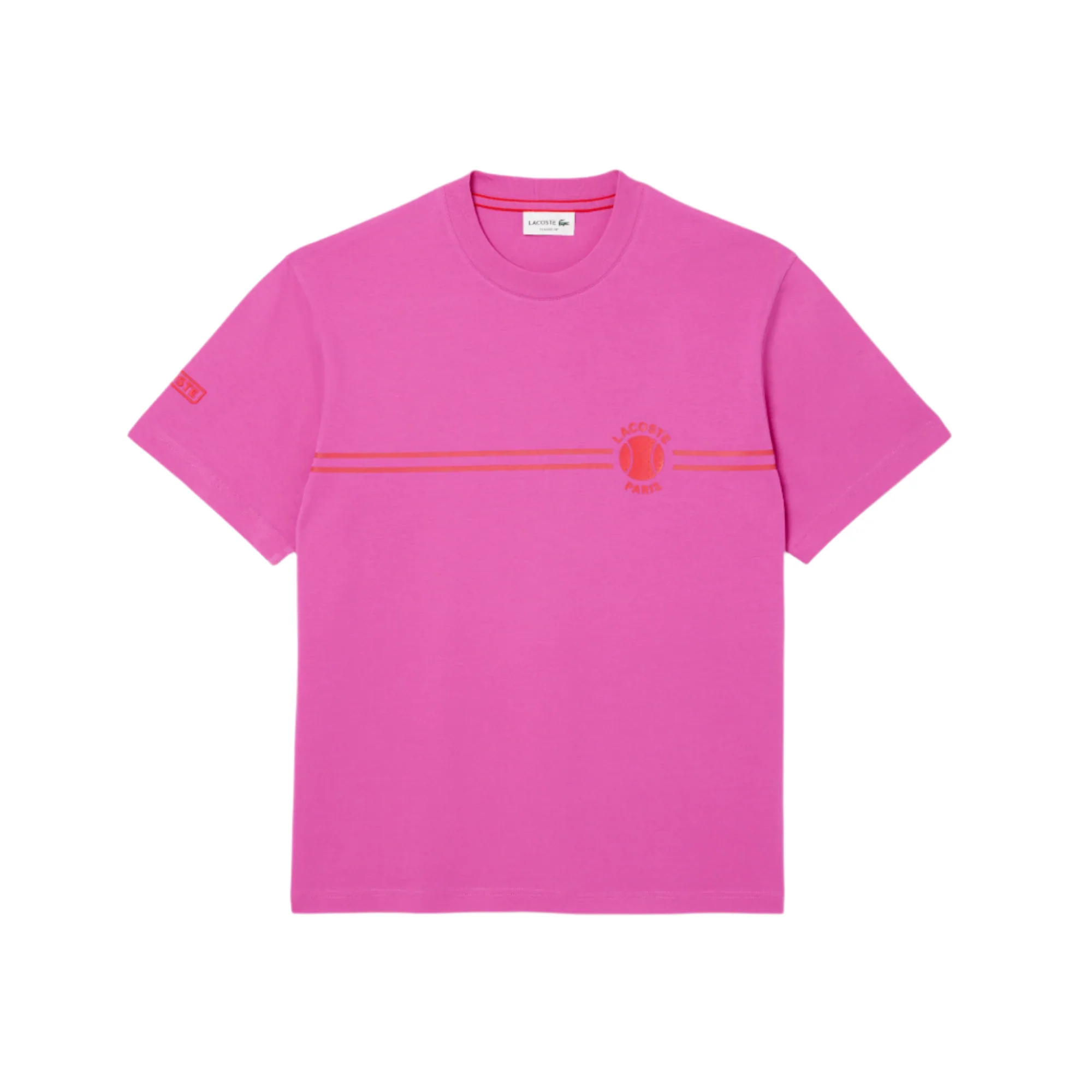 Lacoste Mens Printed Embroidered Cotton Jersey Short Sleeve T-Shirt - Image 2
