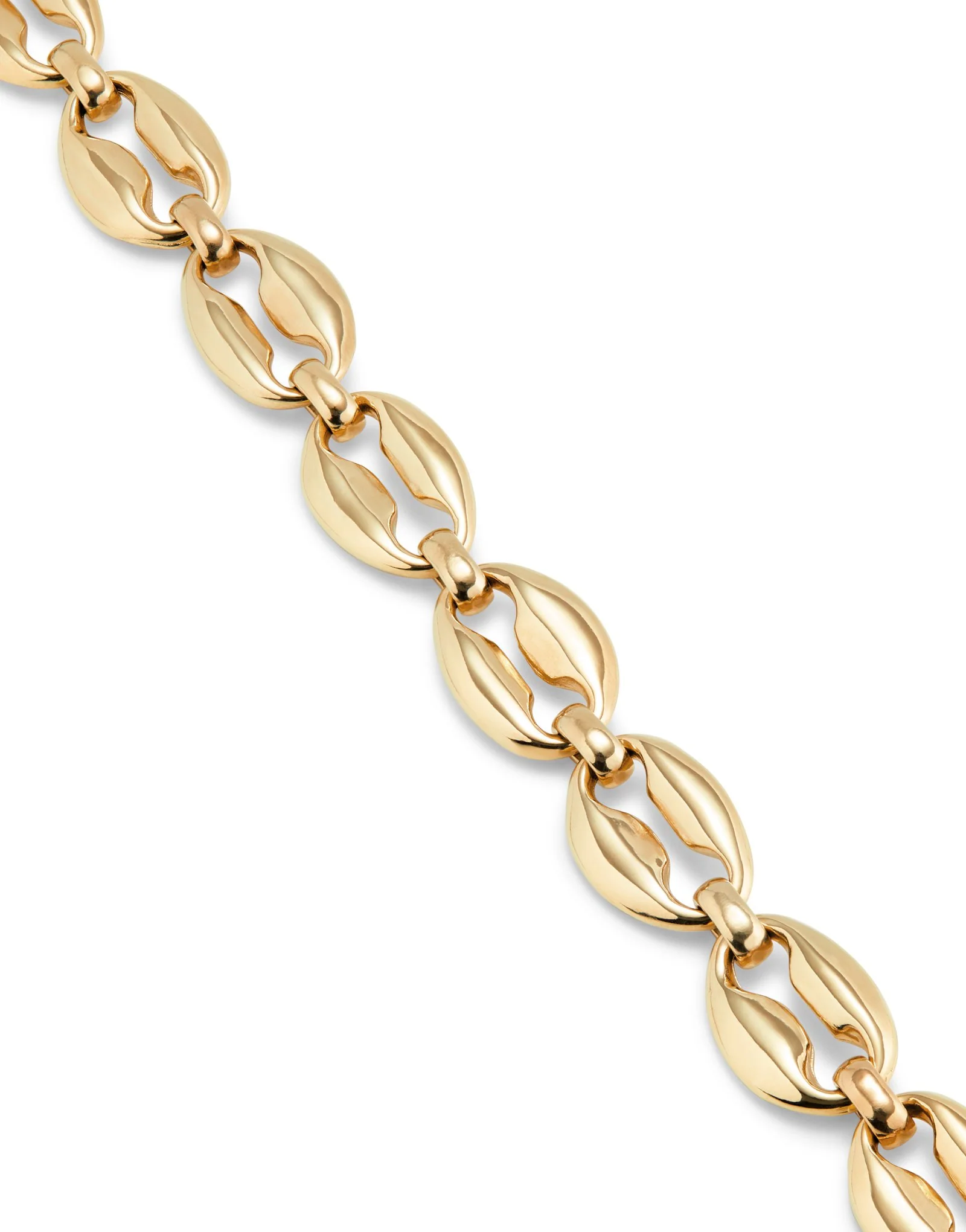 UNOde50 Thankful Gold-Plated Small Oval Link Chain Bracelet - Medium - Image 2