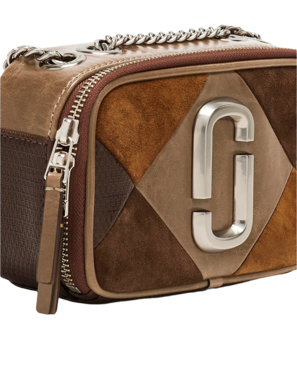 Marc Jacobs The Suede Patchwork Softshot Crossbody Handbag - Image 2