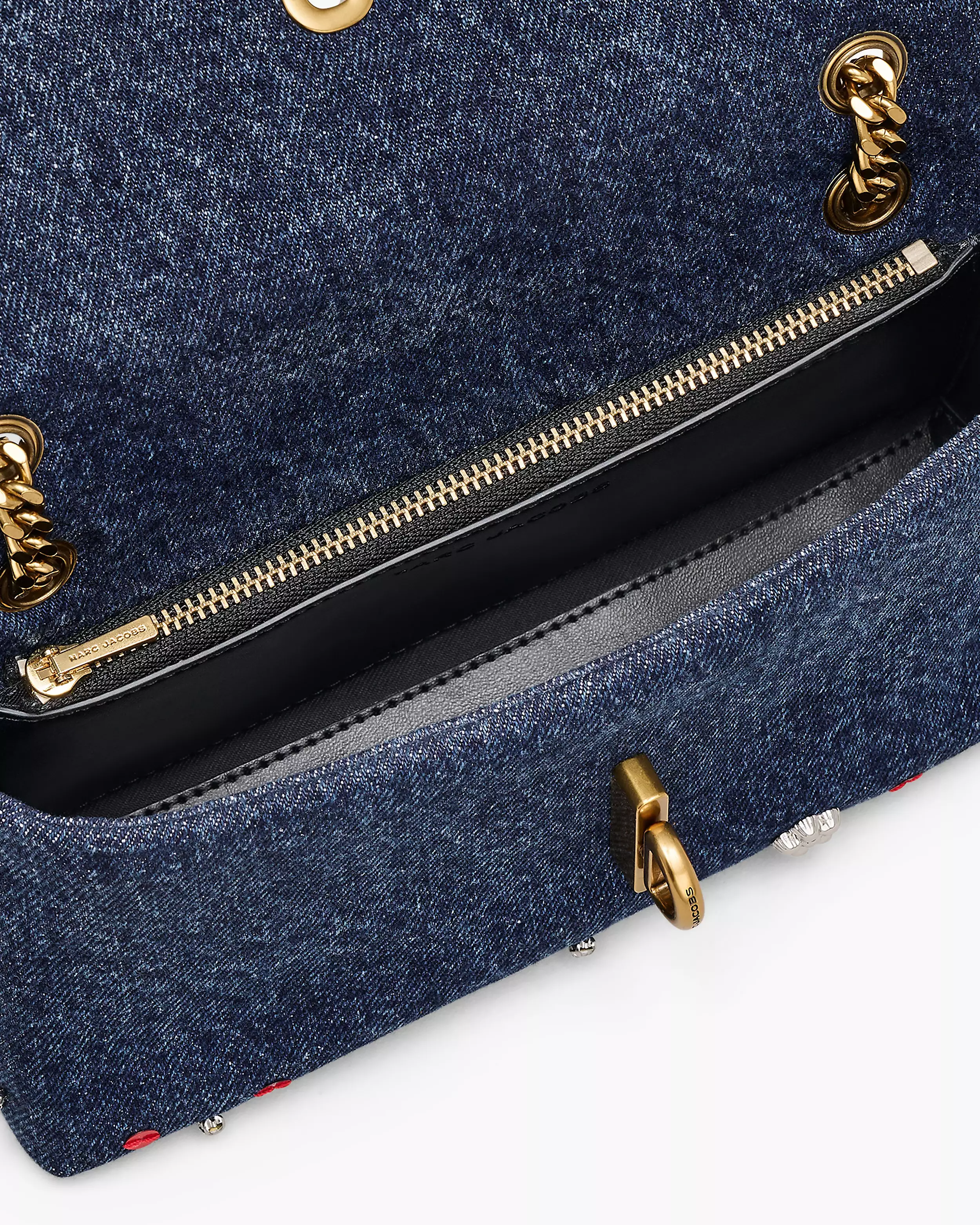 Marc Jacobs The Trinket Charm Denim Dual Chain Mini Crossbody Handbag - Image 4