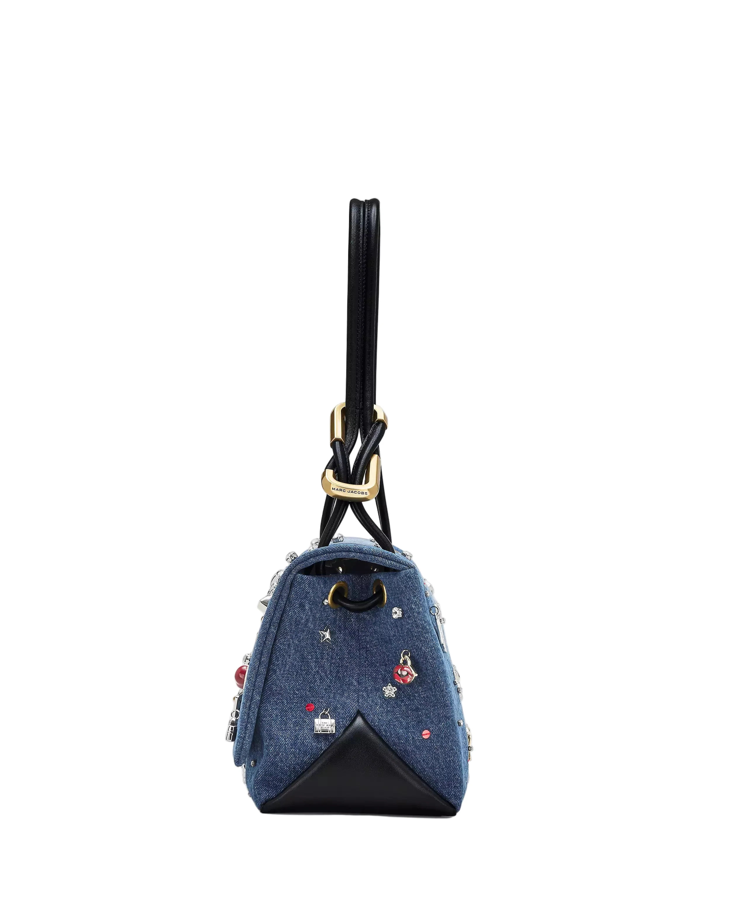 Marc Jacobs The Trinket Charm Denim Large Dual Shoulder Handbag - Image 3