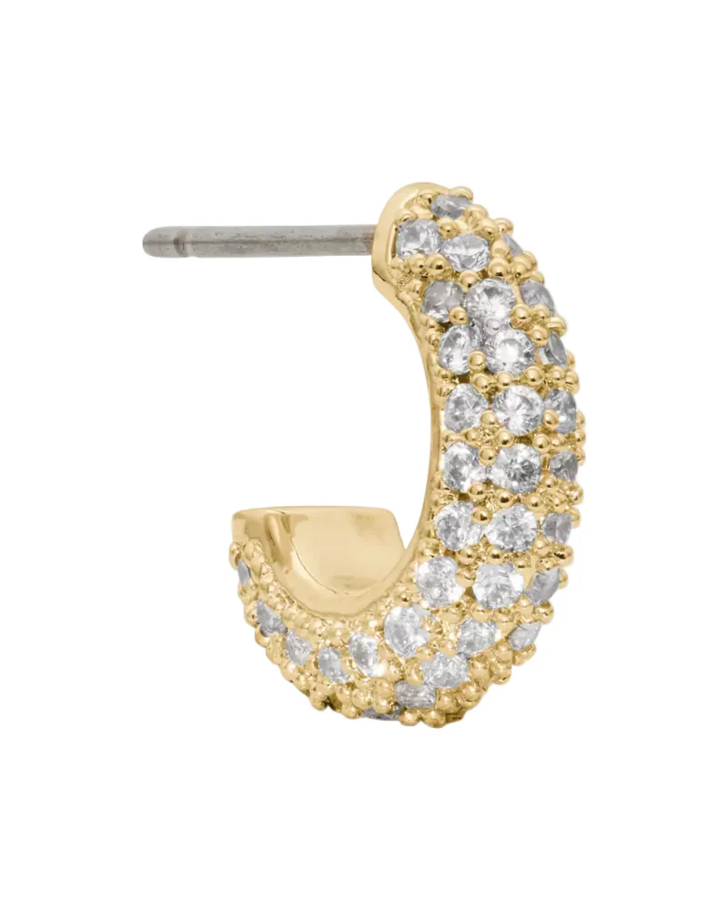 Kate Spade Tiny Twinkles Pave Trio Huggies - Gold Plated - Image 3