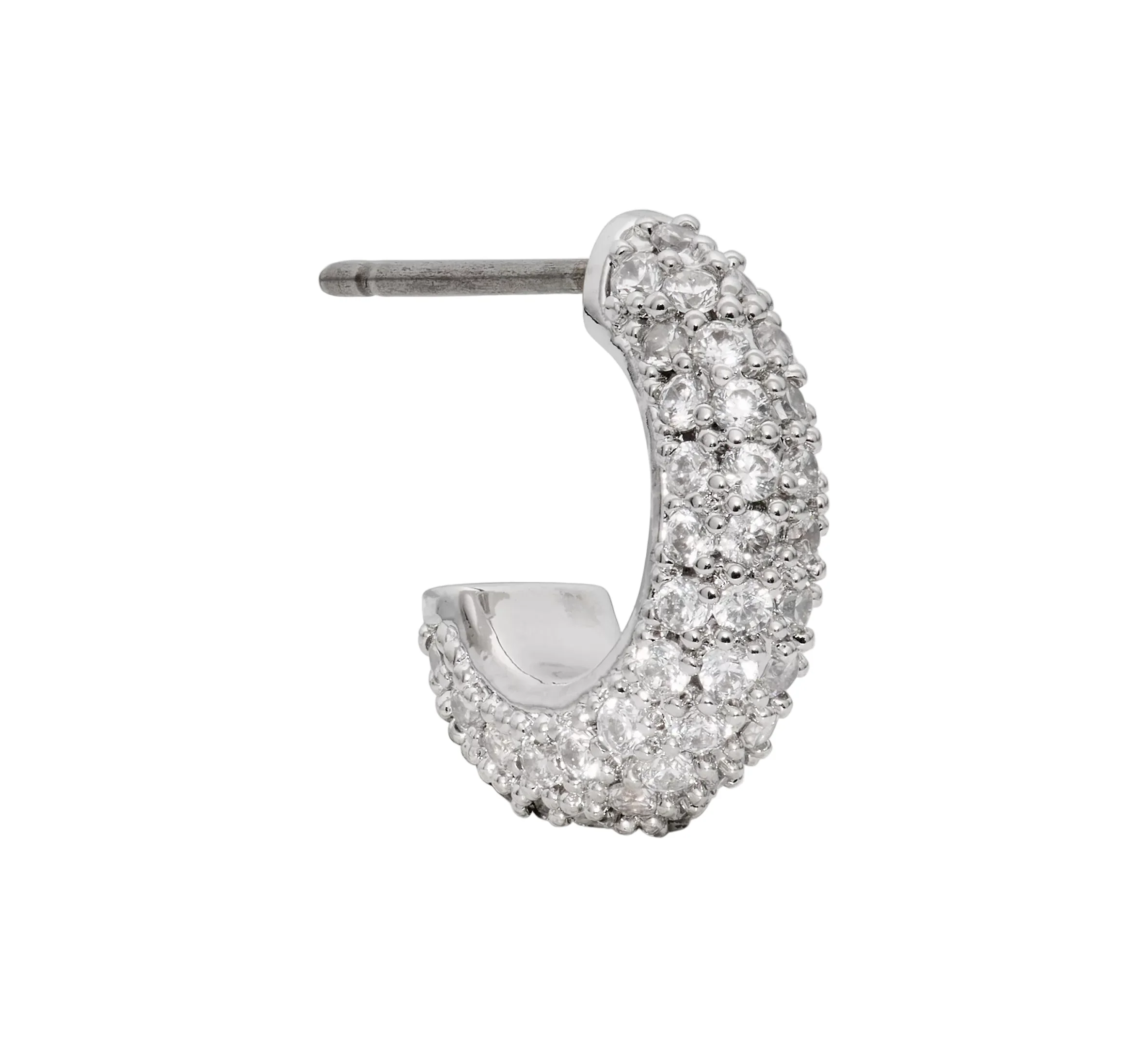 Kate Spade Tiny Twinkles Pave Trio Huggies - Silver Plated - Image 3