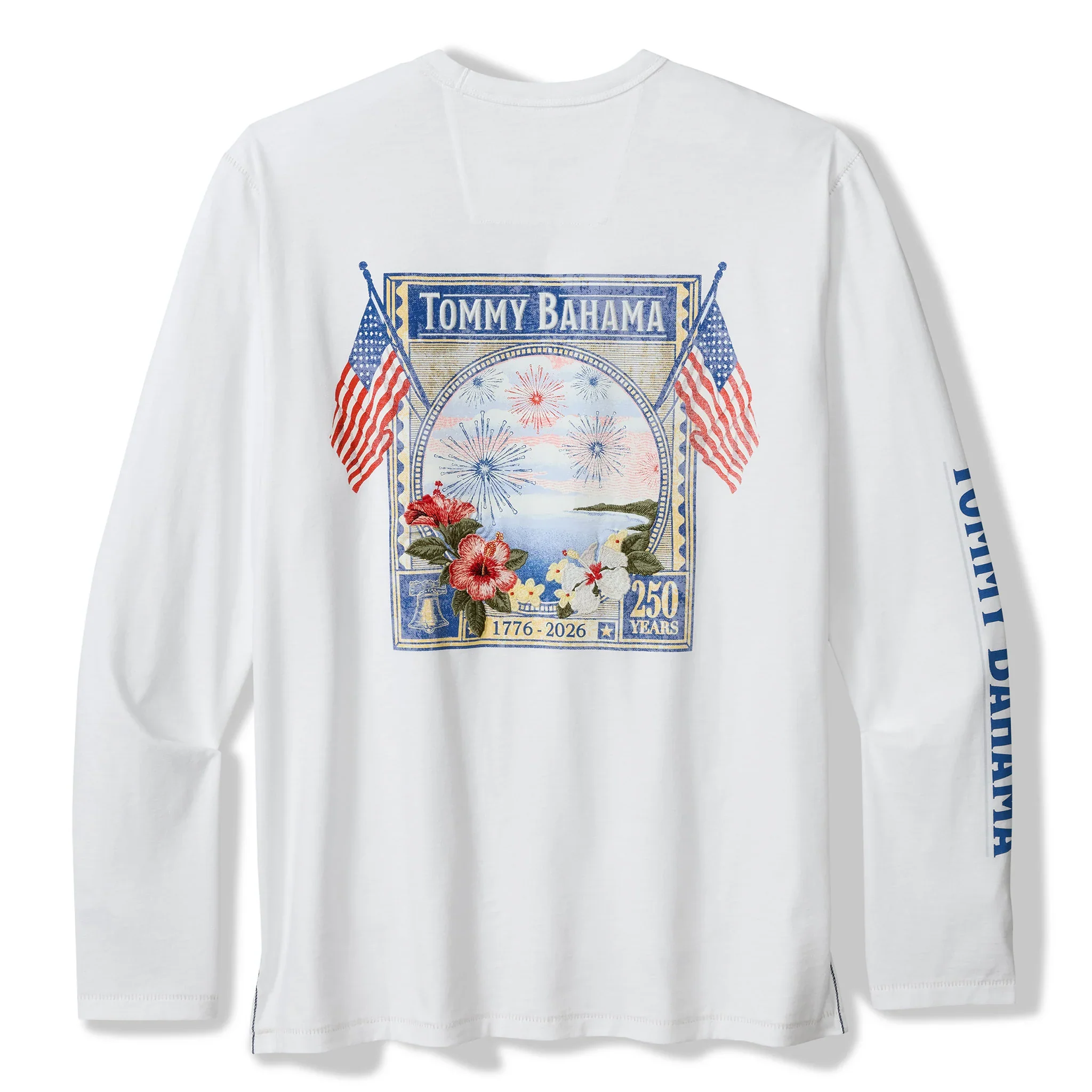Tommy Bahama Mens Long May It Wave Lux Long Sleeve T-Shirt