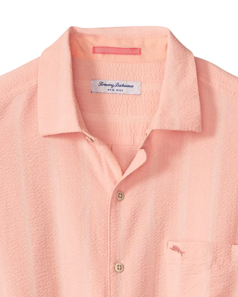 Tommy Bahama Mens Nova Wave Cotton-Blend Short-Sleeve Shirt - Image 2