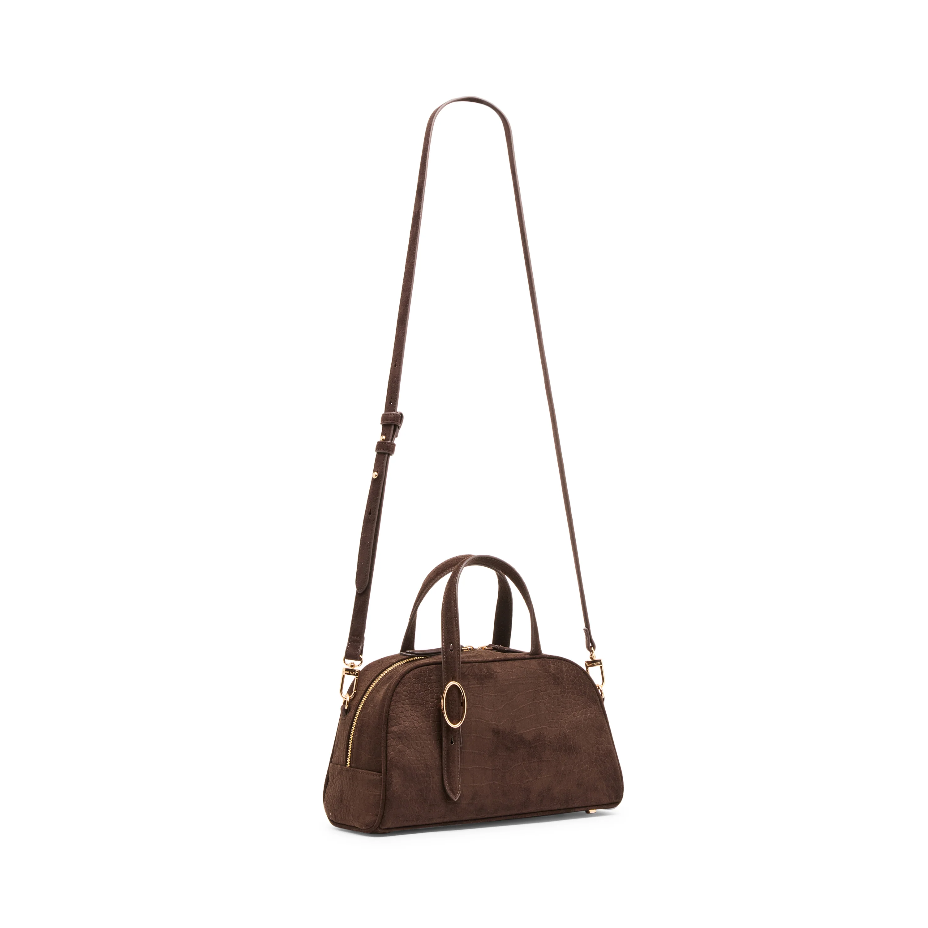 Anne Klein Faux Suede Croc-Embossed Tote Handbag - Image 4
