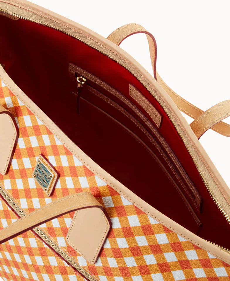 Dooney & Bourke Gingham II Large Tote Handbag - Image 3