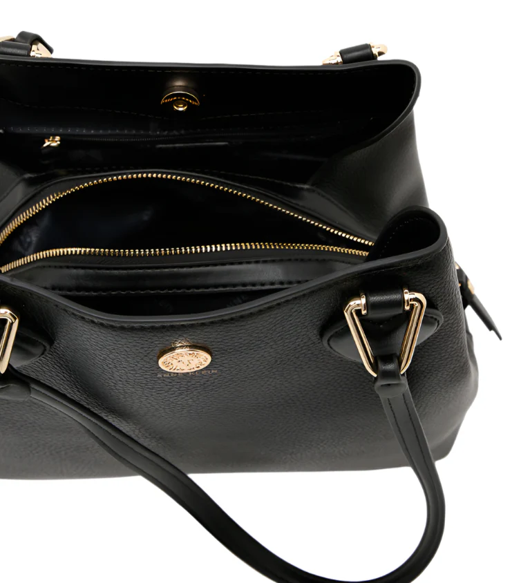 Anne Klein Zip Closure Double Handled Satchel Handbag - Image 4