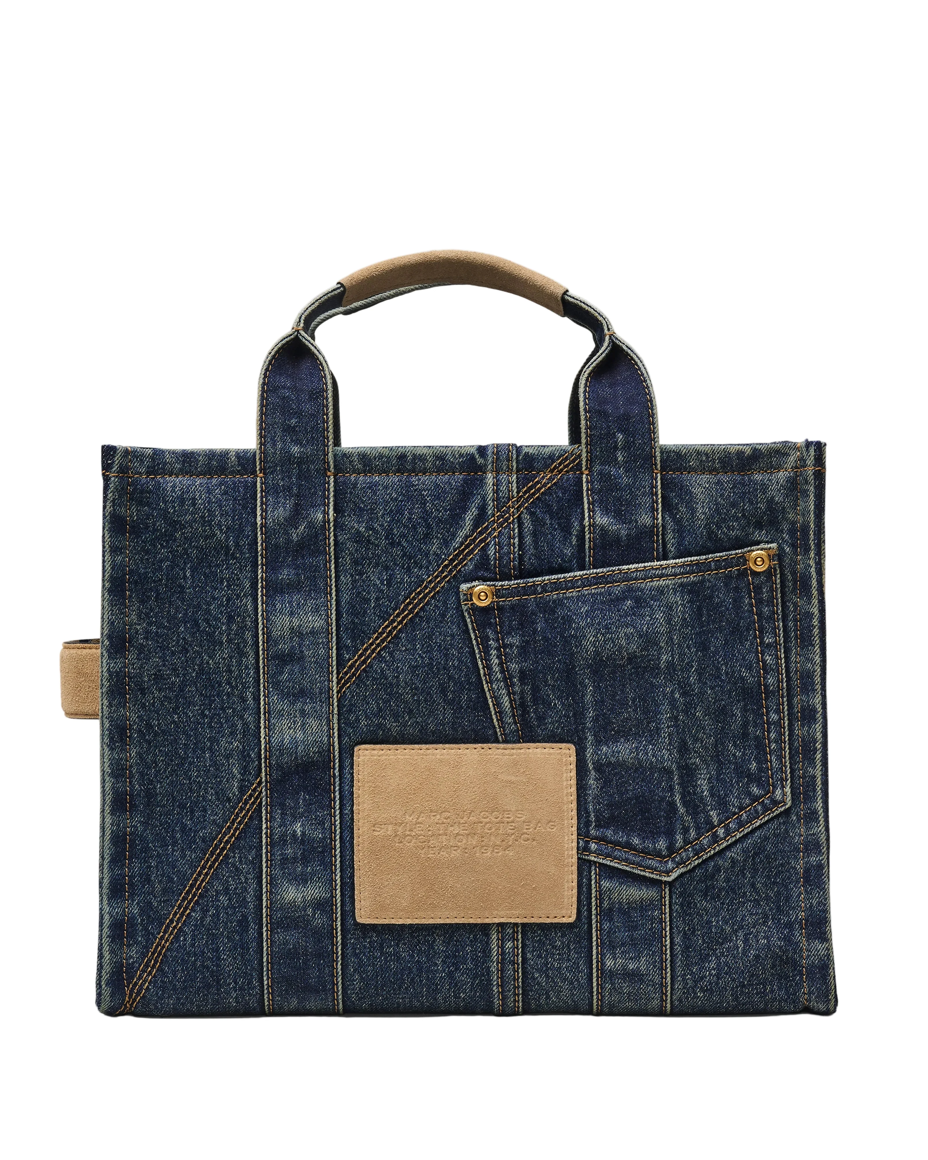Marc Jacobs The Denim Suede Medium Cargo Tote Handbag - Image 2
