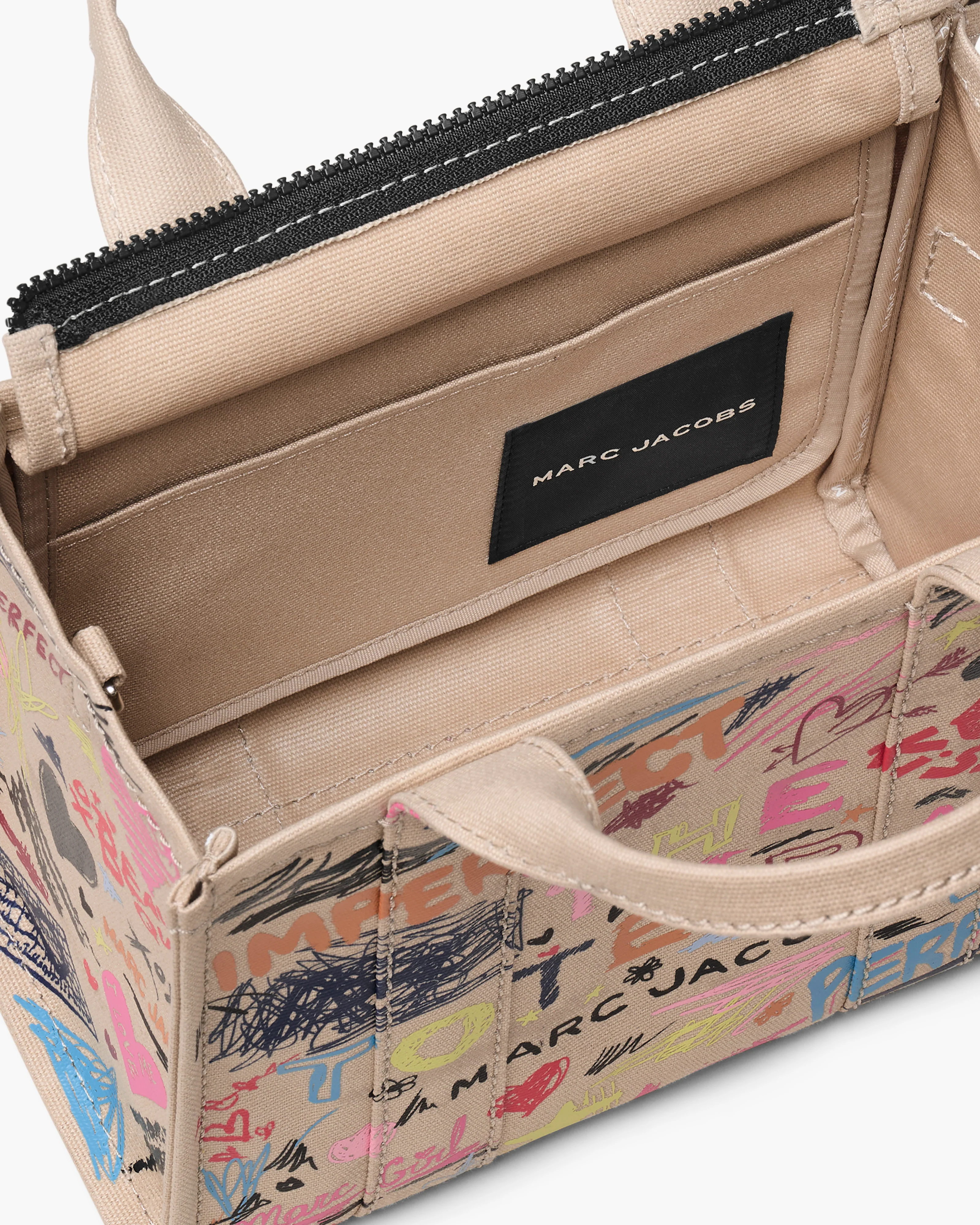 Marc Jacobs The Punk Scribble Canvas Small Tote Handbag - Image 4