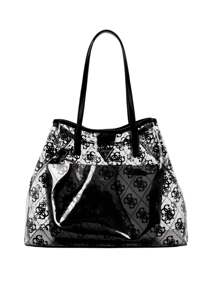 GUESS Tuana Clear Quattro G Large Tote Handbag