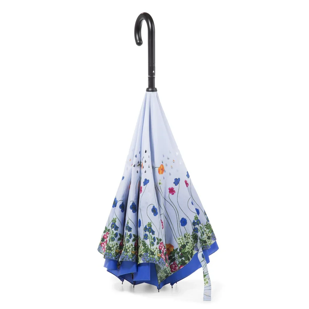 Totes InBrella Stick Reverse-Close Umbrella with Under Canopy Print - Image 3