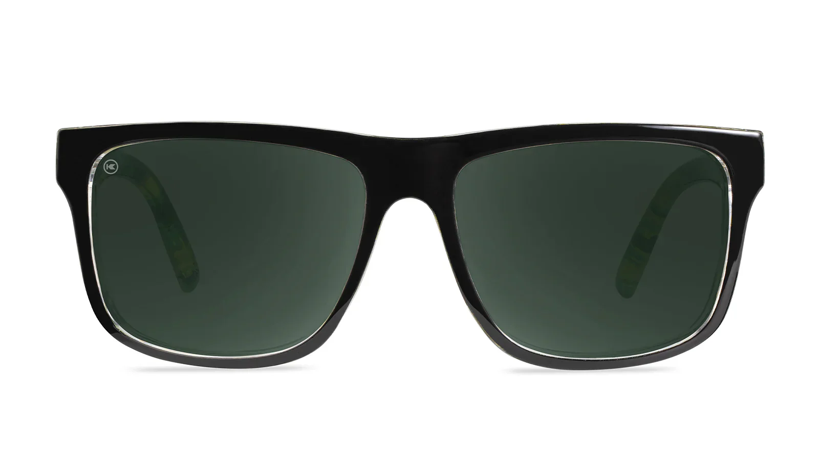 Knockaround Covert Ops Torrey Pines Glossy Black Frame - Green Lens - Polarized Sunglasses - Image 2