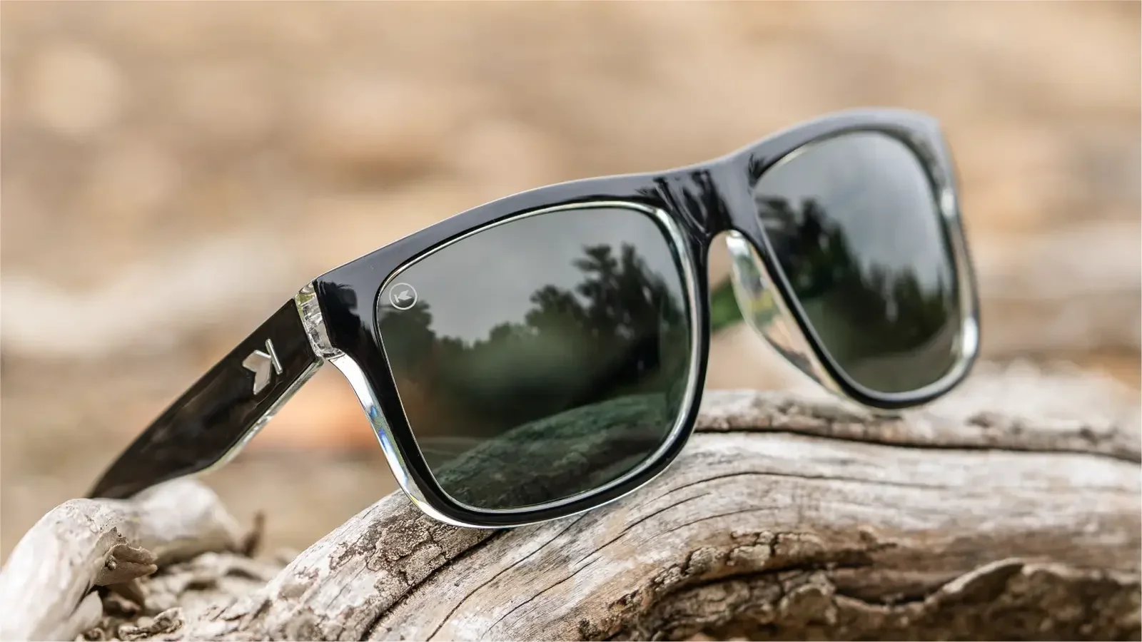 Knockaround Covert Ops Torrey Pines Glossy Black Frame - Green Lens - Polarized Sunglasses - Image 5