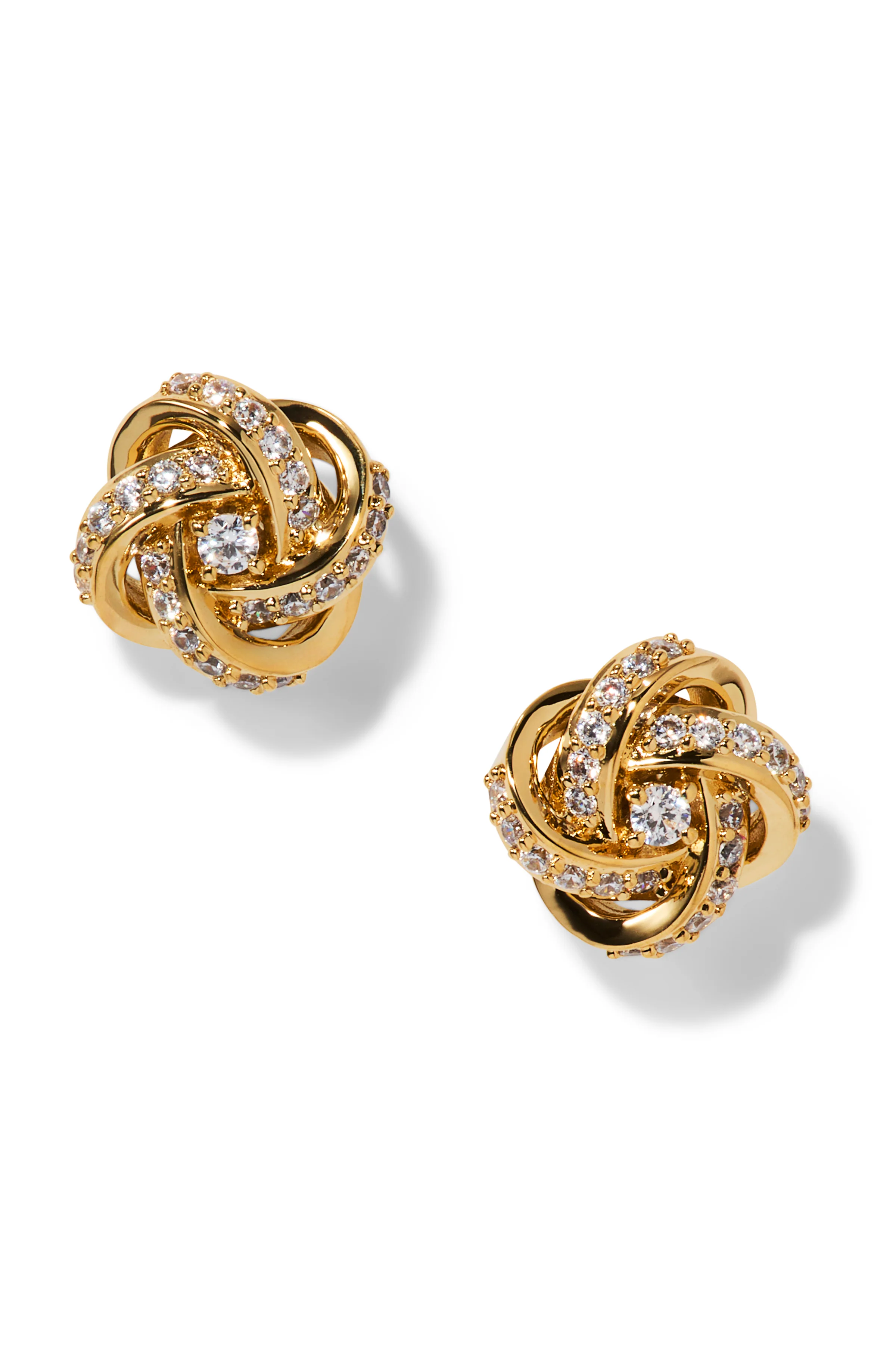 Nadri Pavé Knot Stud Earrings