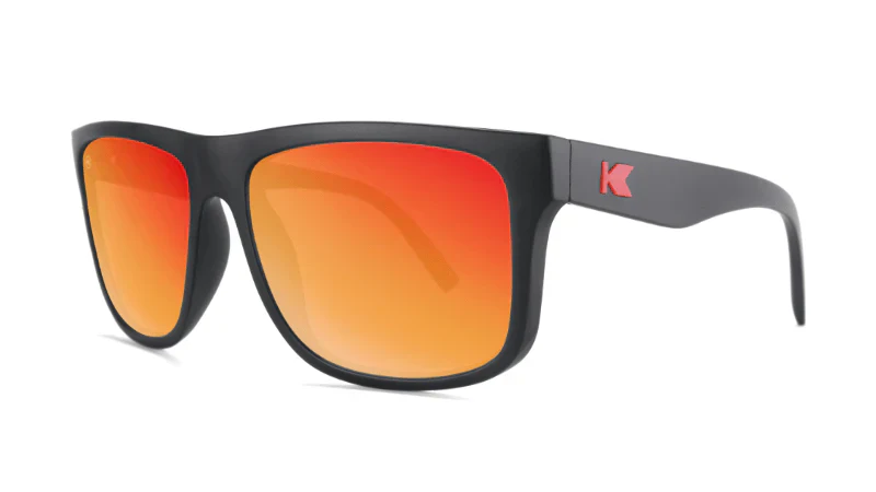 Knockaround Torrey Pines Matte Black Frame - Red Sunset Mirrored Lens - Polarized Sunglasses - Image 3