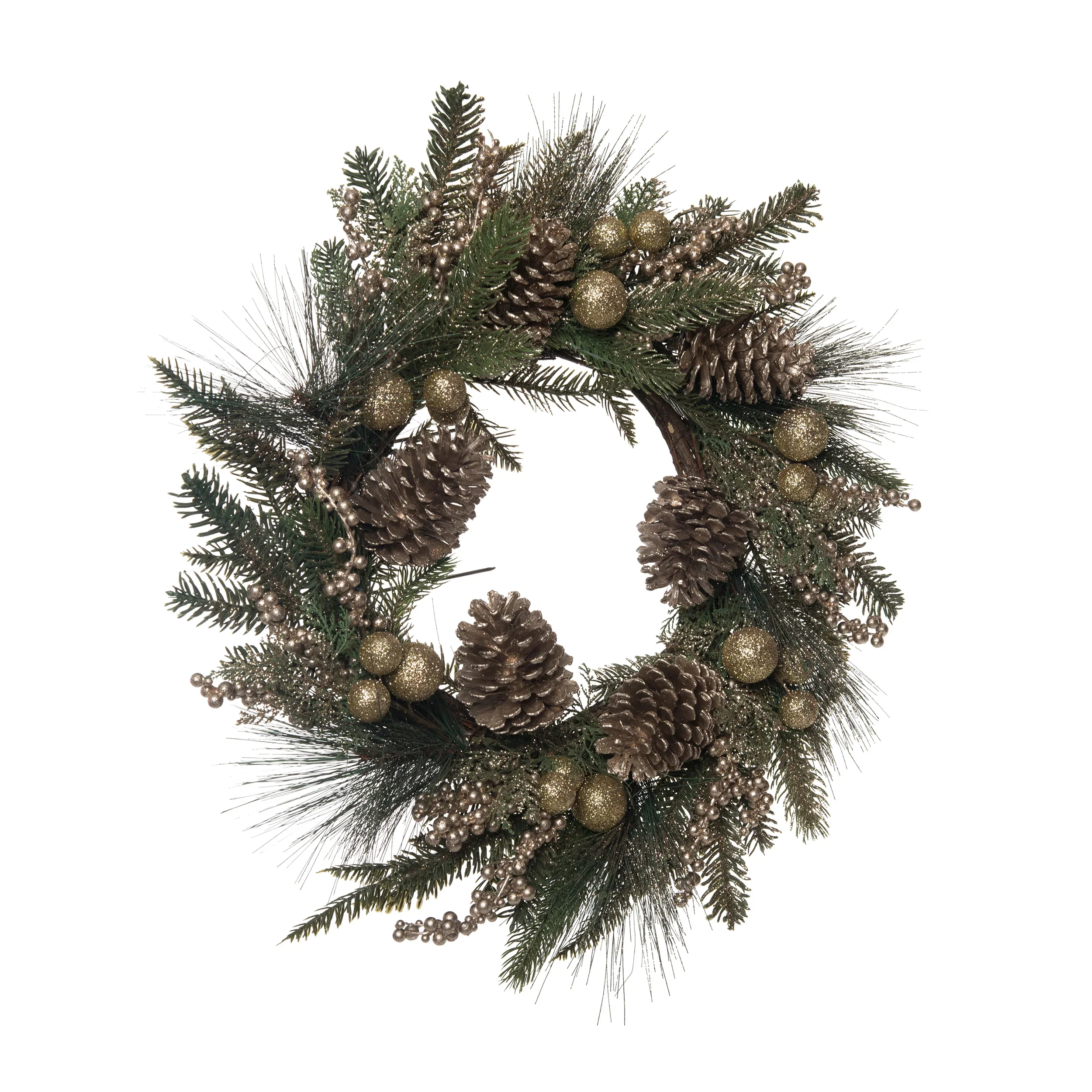 Transpac Golden & Pine Wreath - Image 2