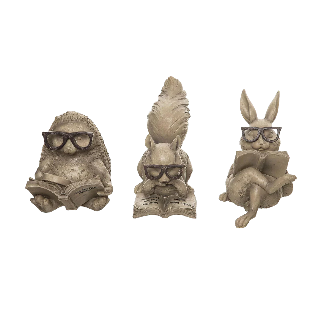 Transpac Resin Studious Garden Critter Decor