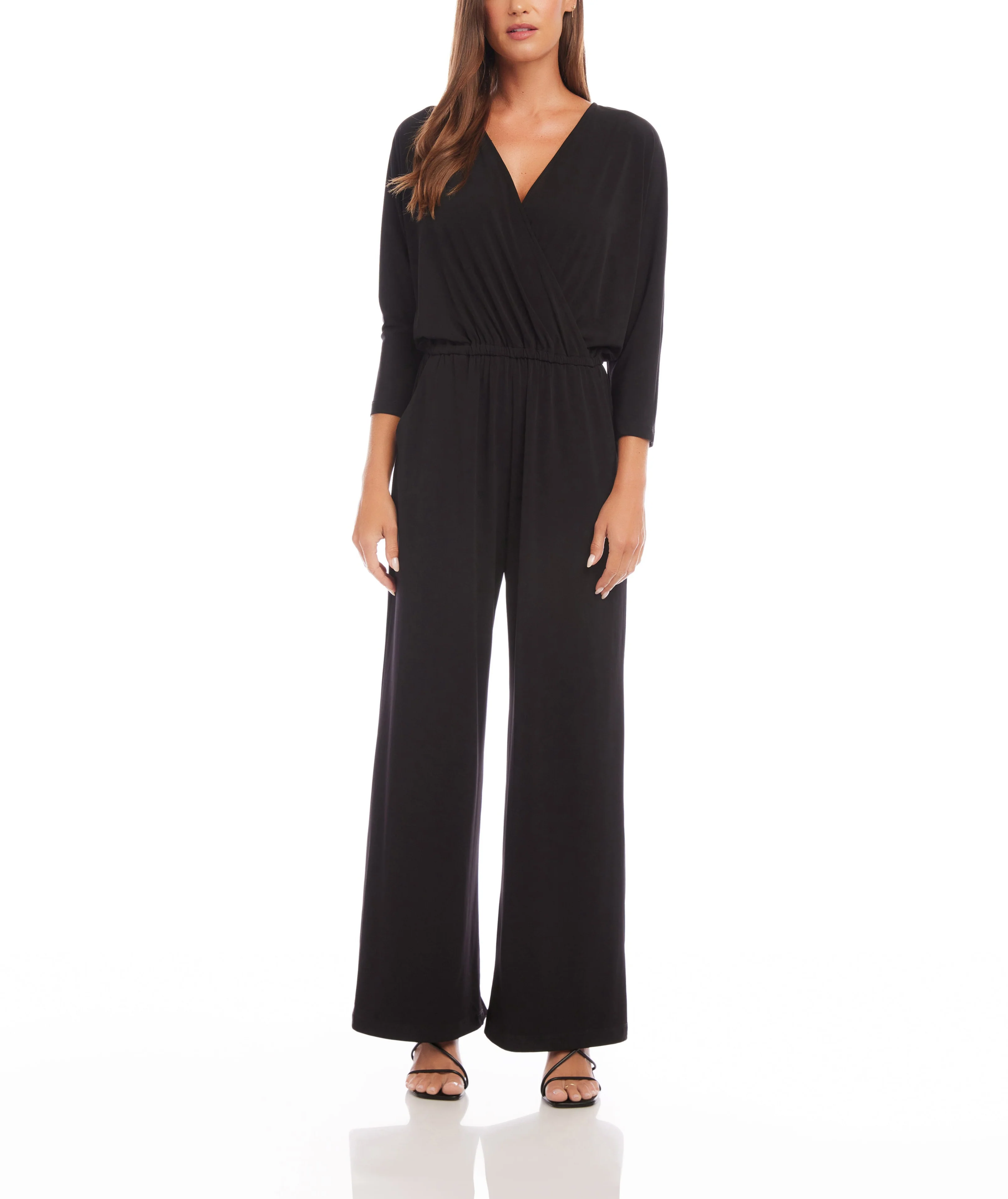 Karen Kane Womens Travel Jersey Jumpsuit - Image 2