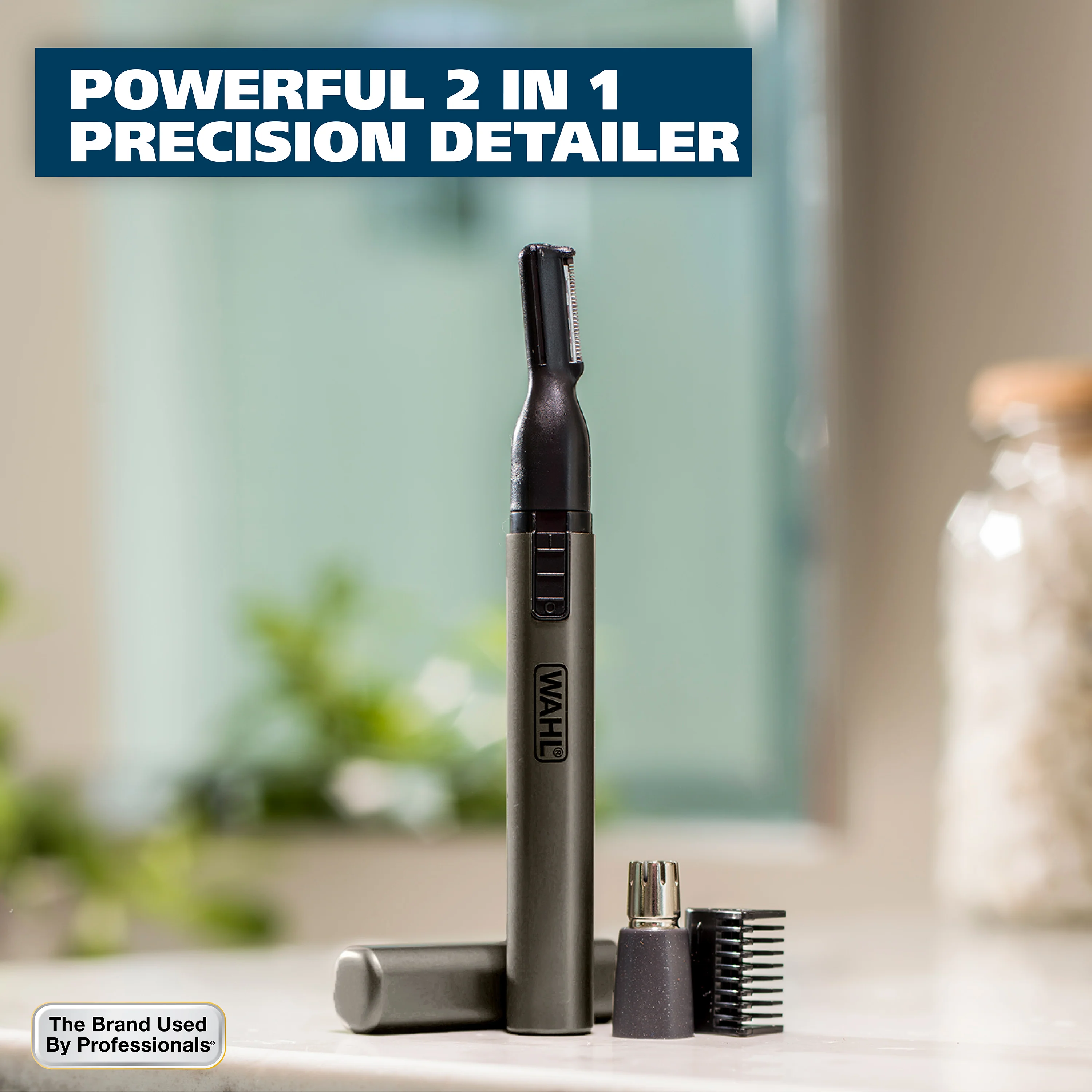 Wahl Lithium Ion Groomsman 2-in-1 Cordless Battery Eyebrow and Nose Trimmer - Image 11