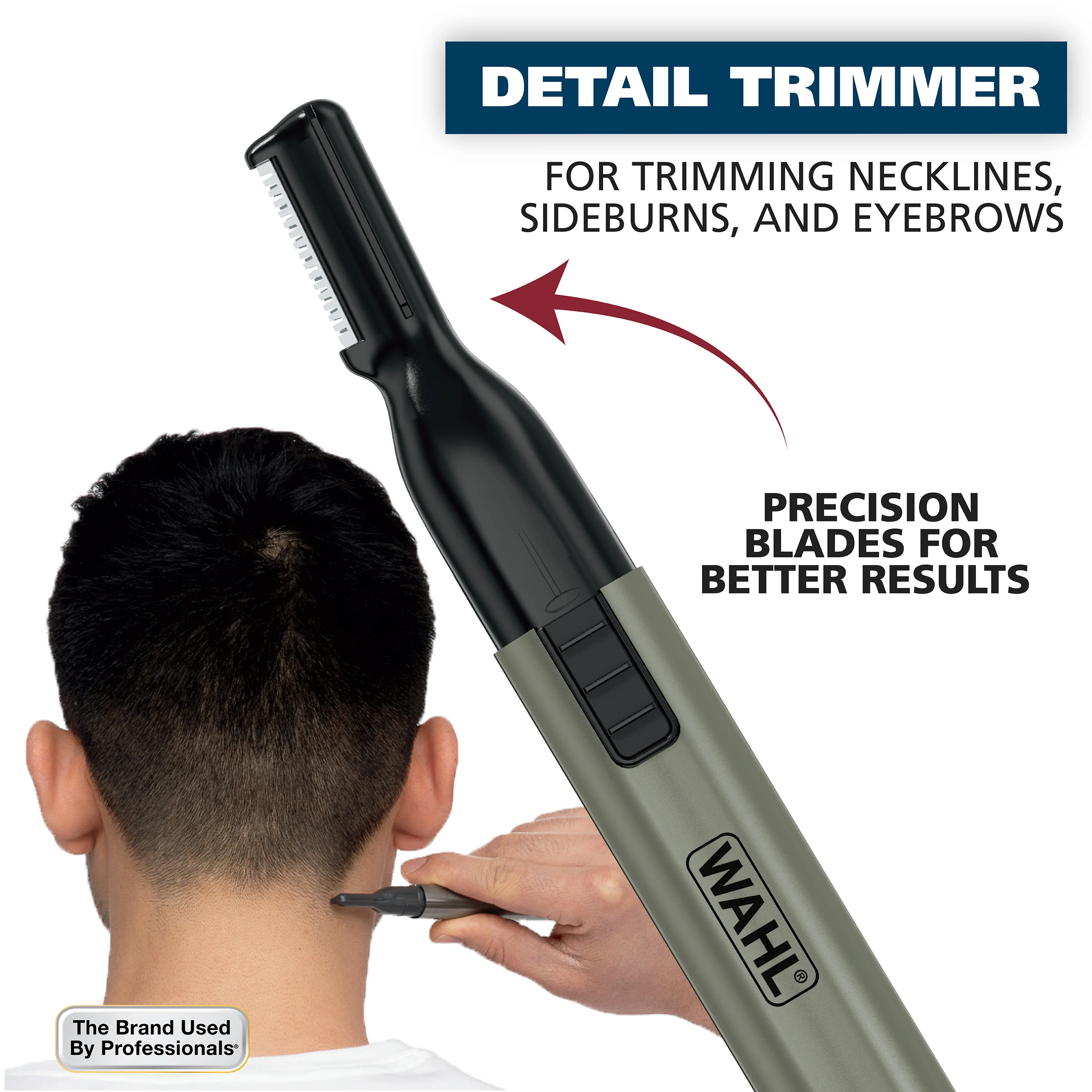 Wahl Lithium Ion Groomsman 2-in-1 Cordless Battery Eyebrow and Nose Trimmer - Image 7