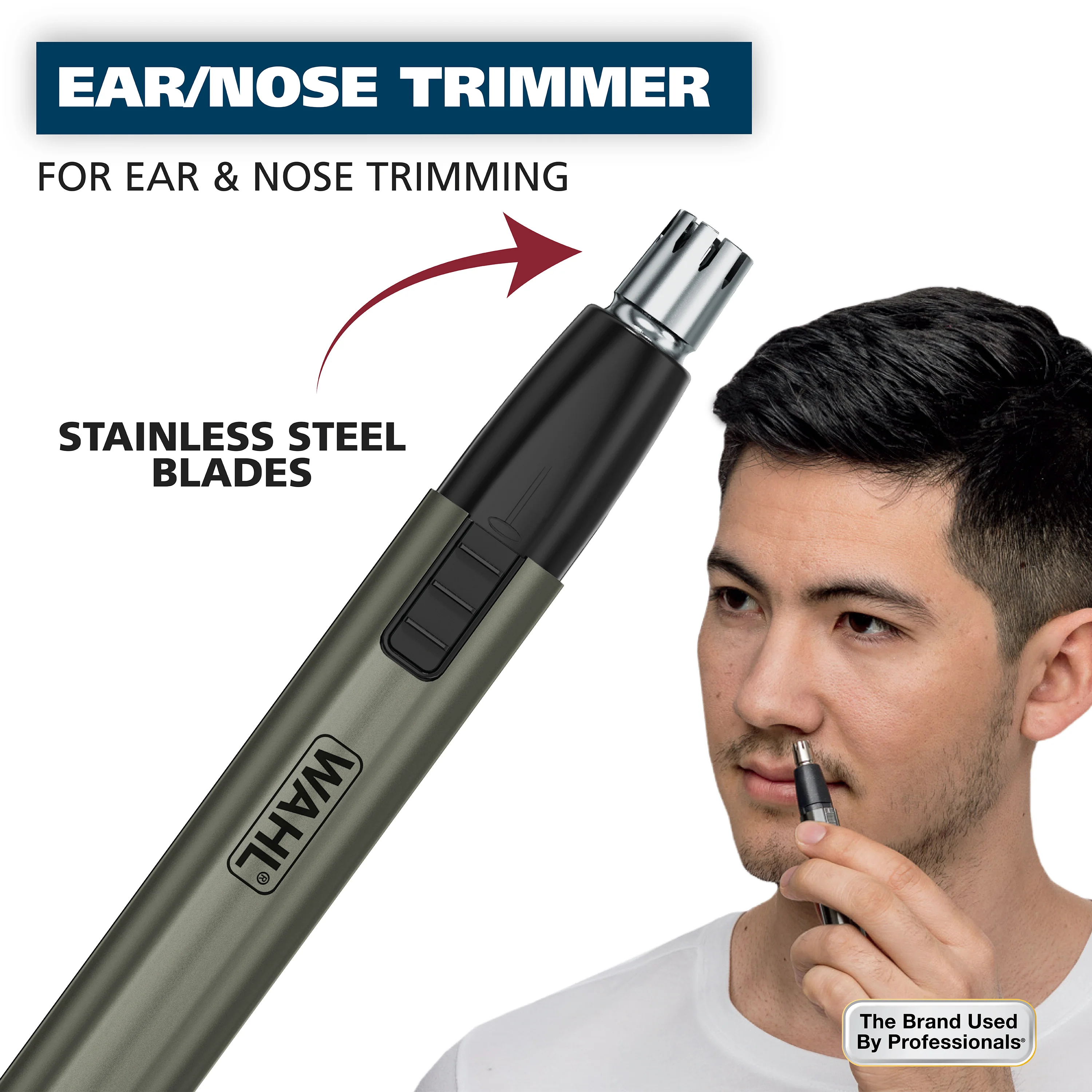 Wahl Lithium Ion Groomsman 2-in-1 Cordless Battery Eyebrow and Nose Trimmer - Image 9
