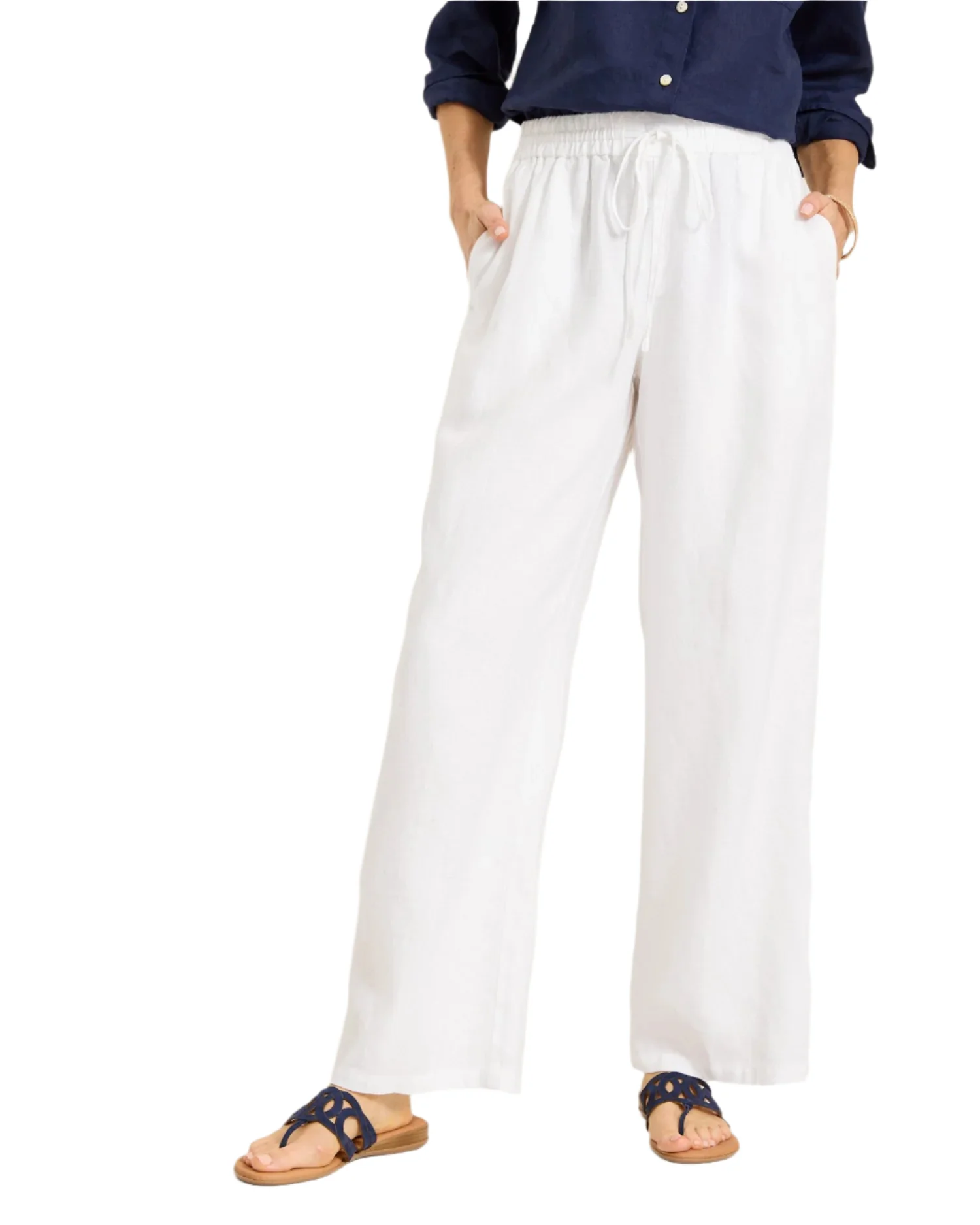 Tommy Bahama Womens Two Palms High-Rise Linen Easy Pants - Image 3