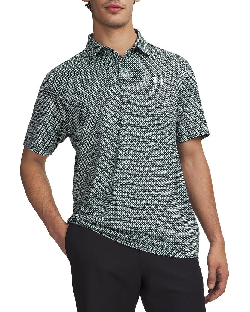 Under Armour Mens UA Matchplay Printed Short Sleeve Polo Shirt
