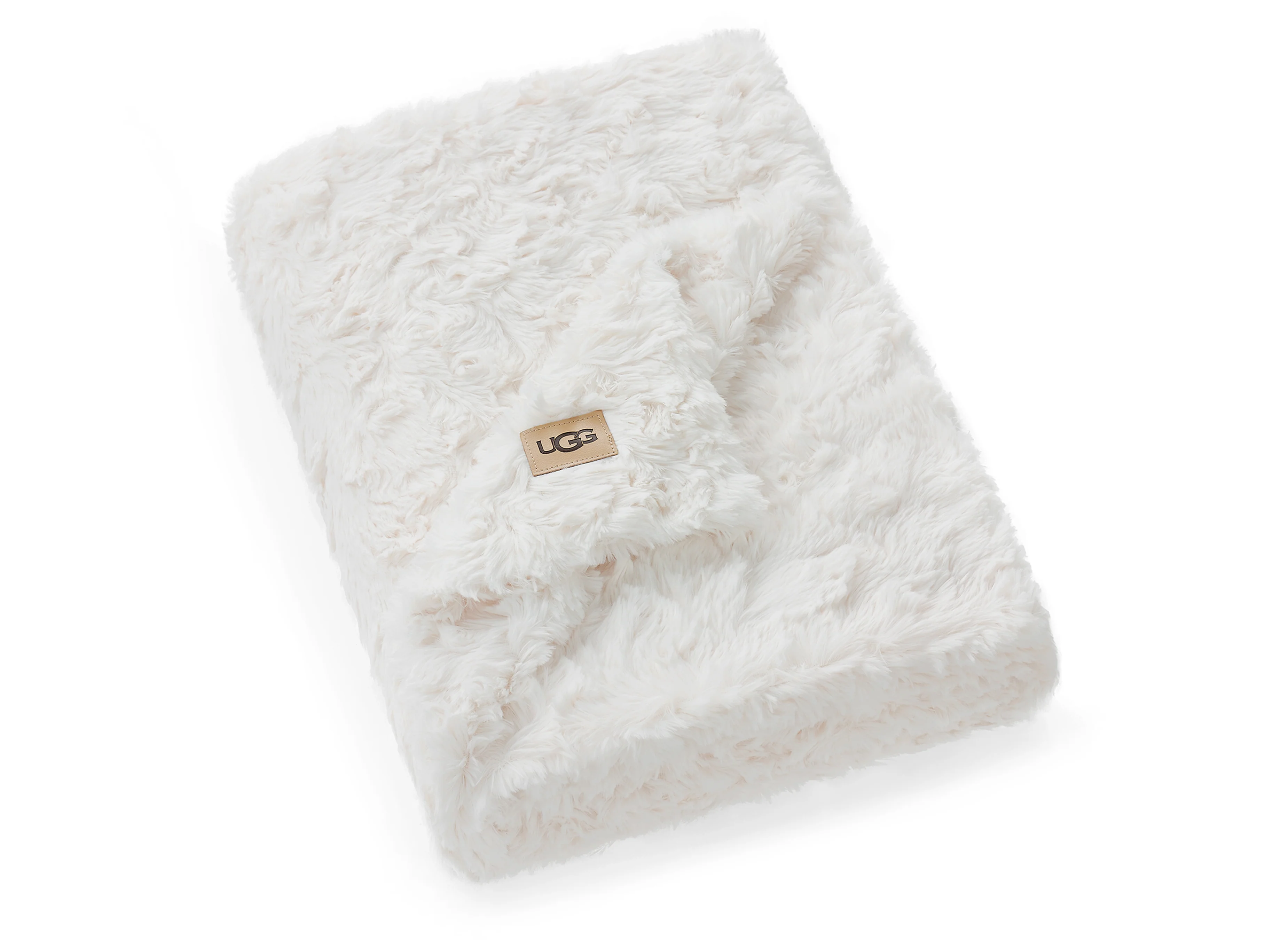 UGG Adalee Faux Rabbit Fur Throw Blanket - Natural