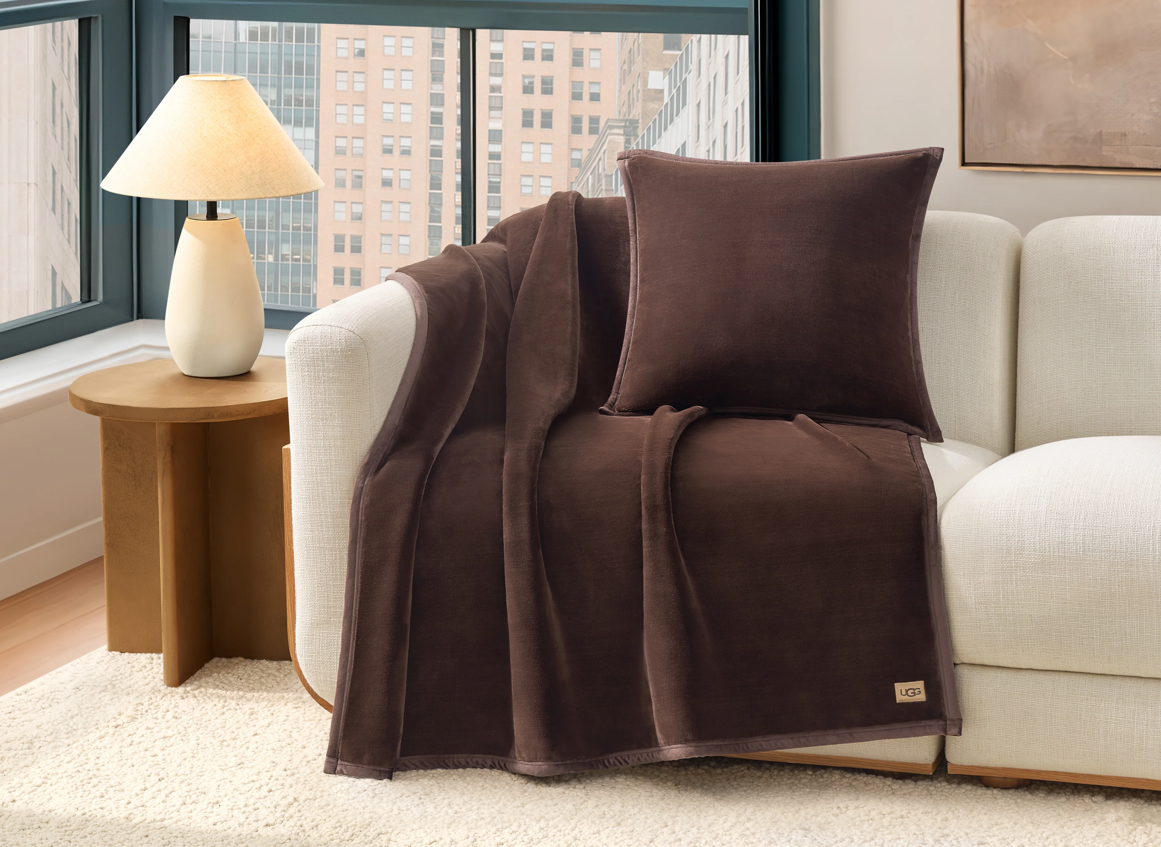 UGG Coco Throw Blanket - Burnt Cedar - Image 4