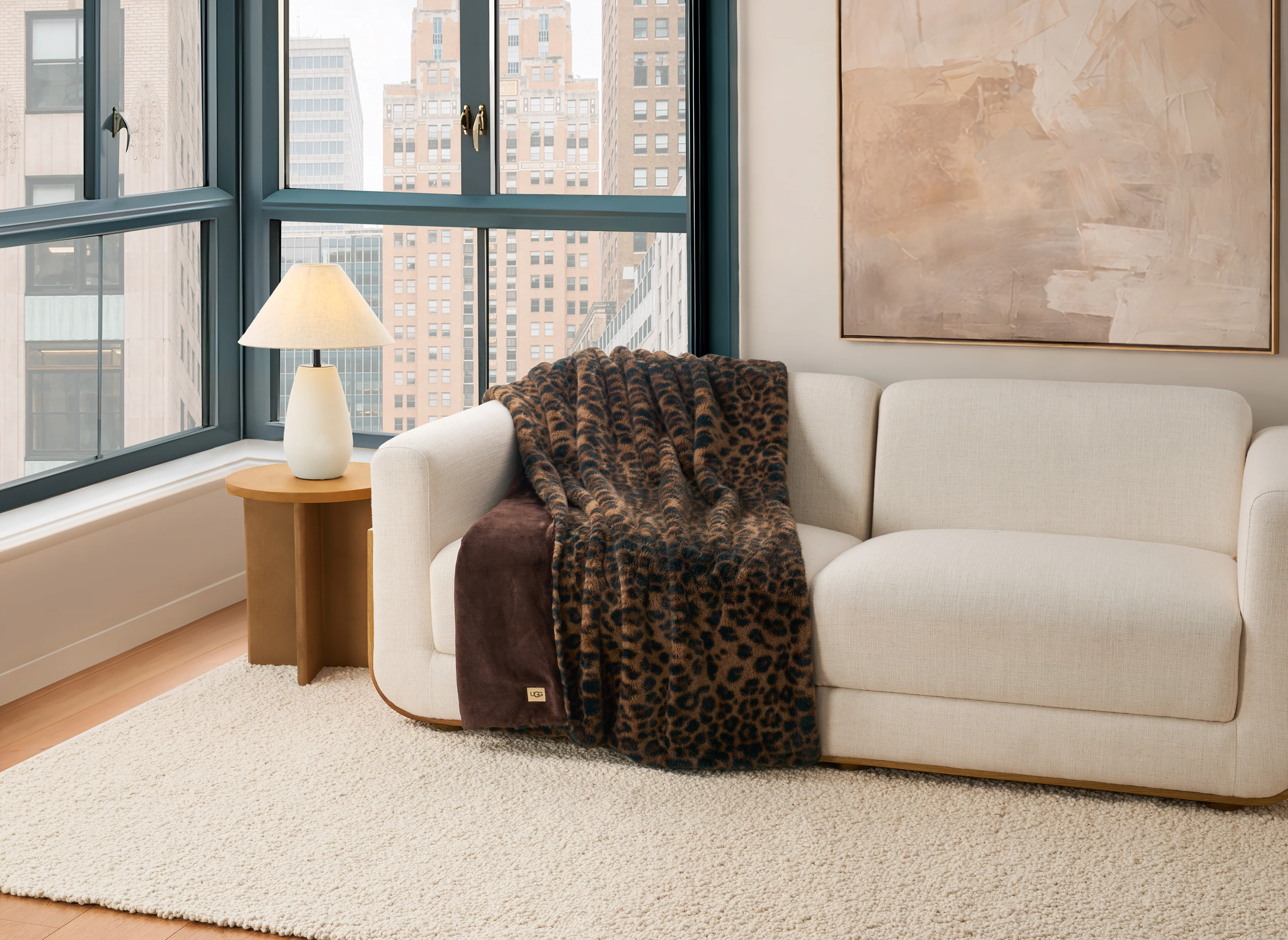 UGG Everett Throw Blanket - Black Leopard - Image 6