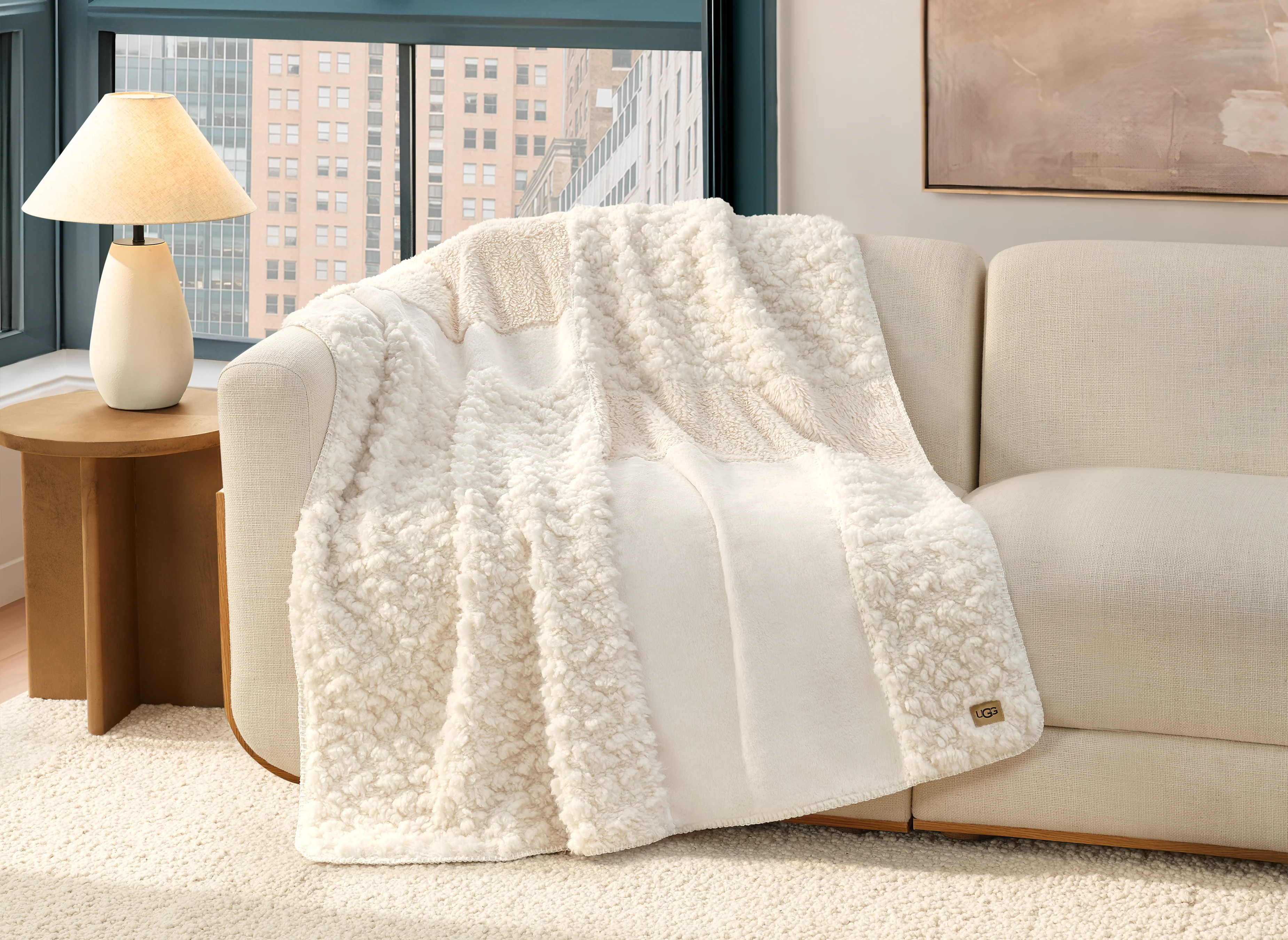 UGG Harland Throw Blanket - Snow - Image 4