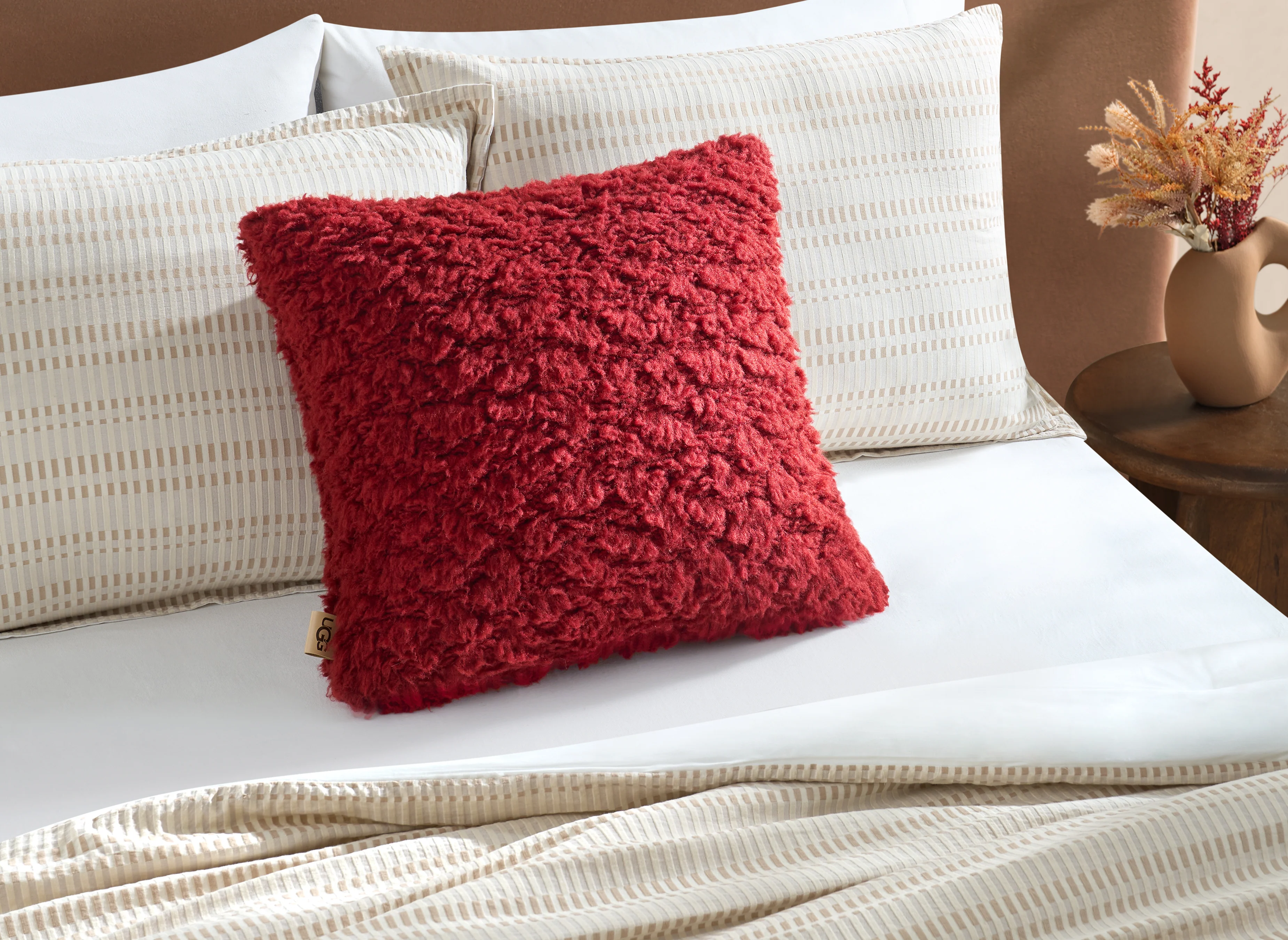 UGG Shira Textured Decorative Pillow - Coffee Berry - Image 6