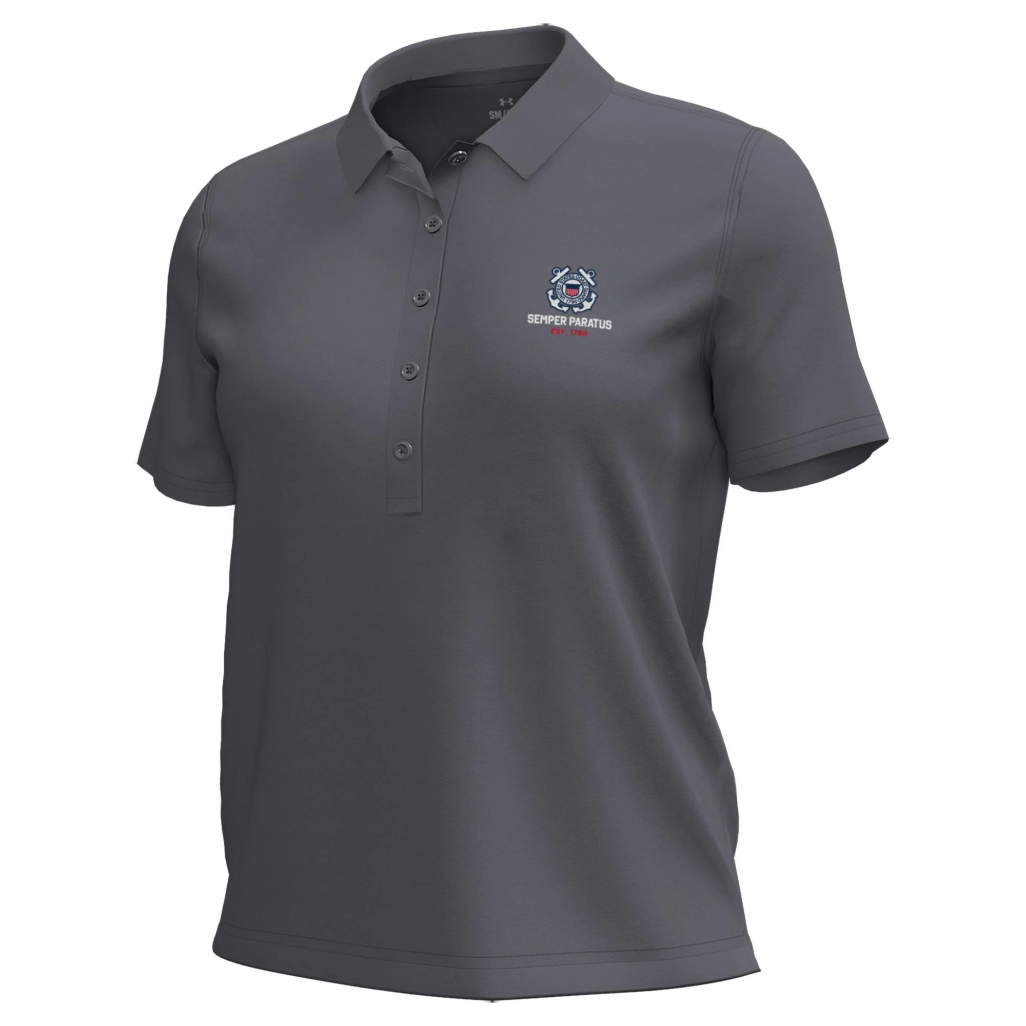 Coast Guard Under Armour Womens T2G Pique Short Sleeve Polo Shirt