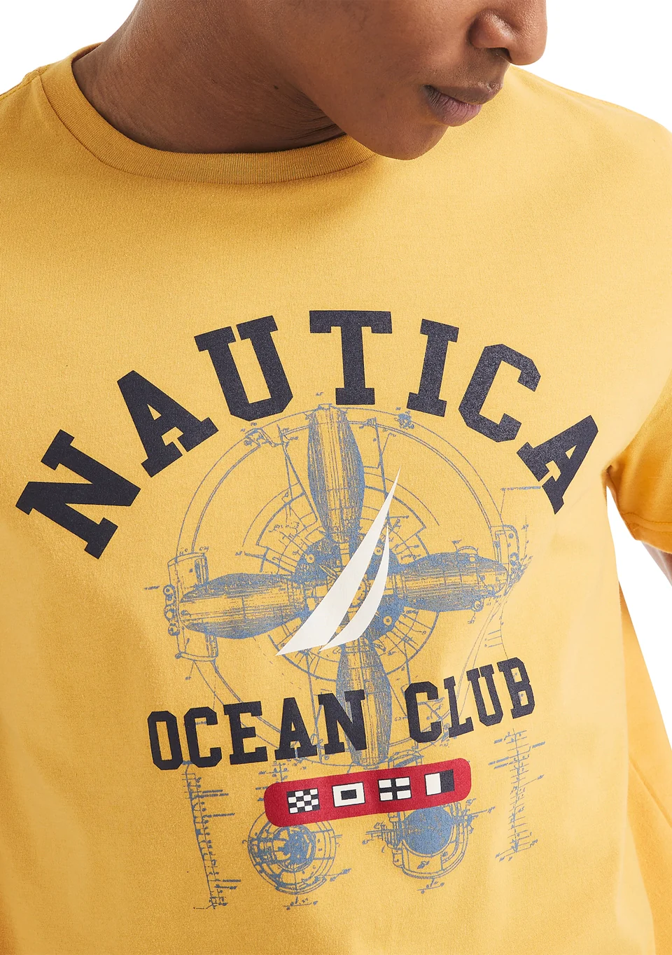 Nautica Mens Ocean Club Graphic Short Sleeve T-Shirt - Image 3