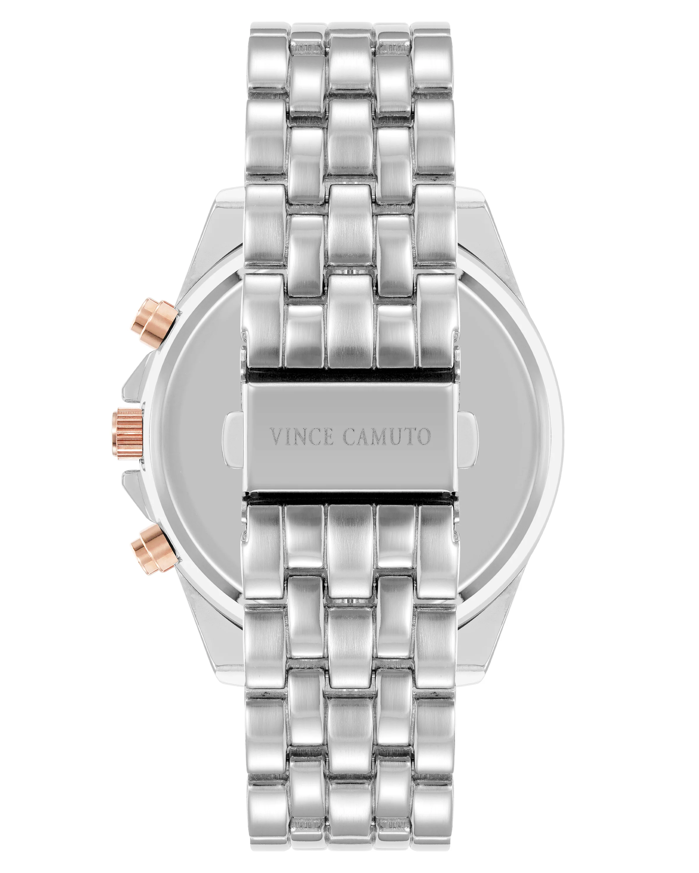 Vince Camuto Mens Rose Gold Multi-Function Silver-Tone Bracelet Watch - Image 3