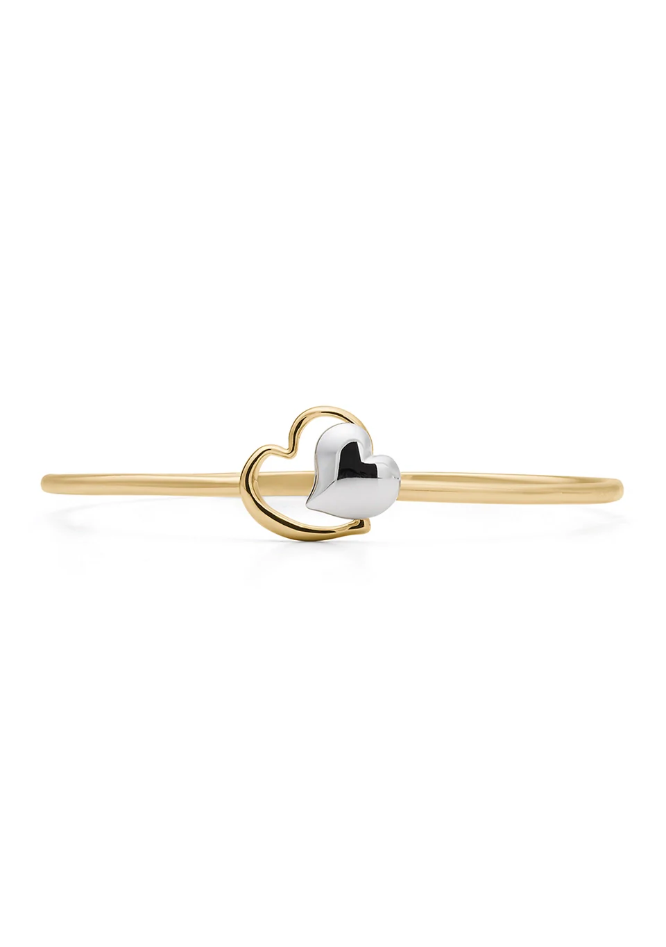 Kate Spade Silver Heart Inside Heart Bangle Bracelet